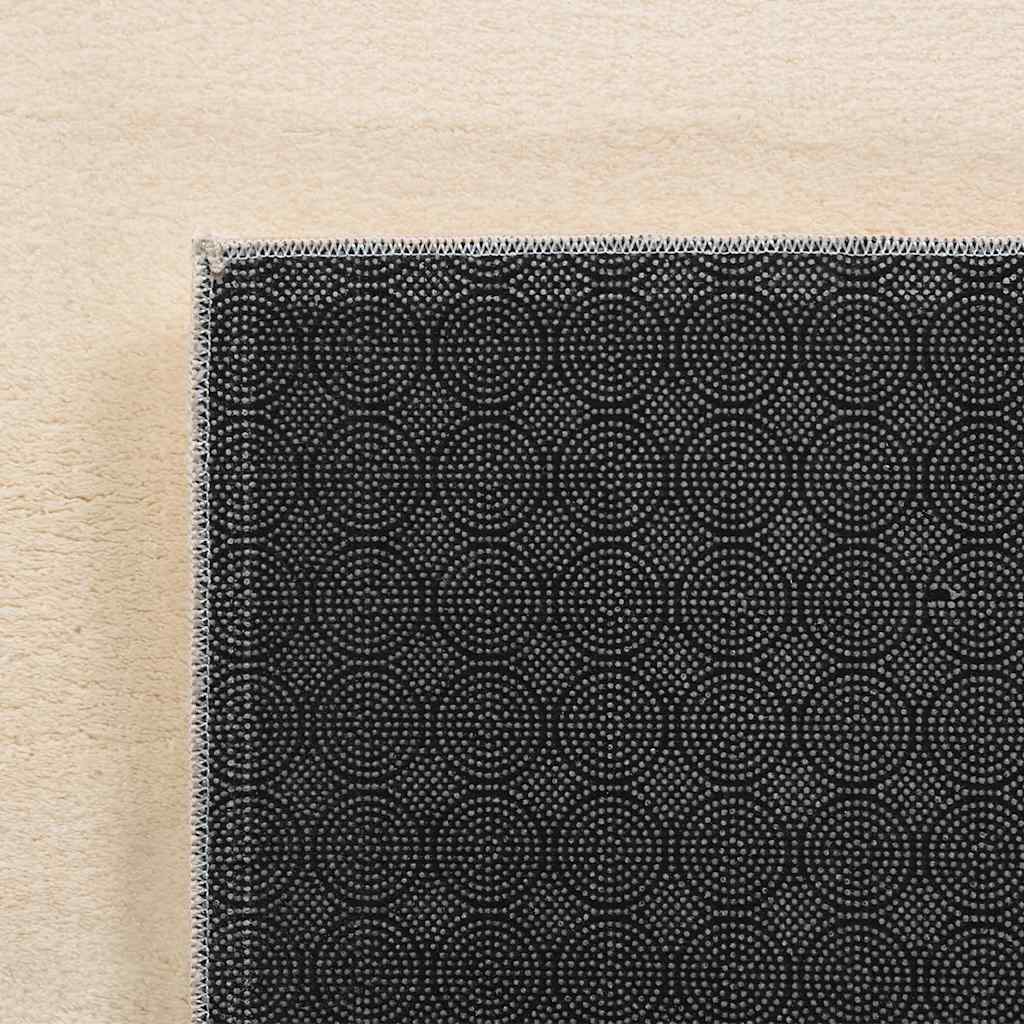 Tappeto Lavabile Soffice Pelo Corto 160x230cm Antiscivolo Beige