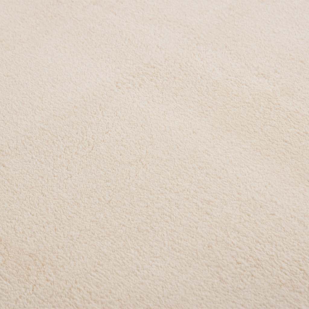 Tappeto Lavabile Soffice Pelo Corto 160x230cm Antiscivolo Beige