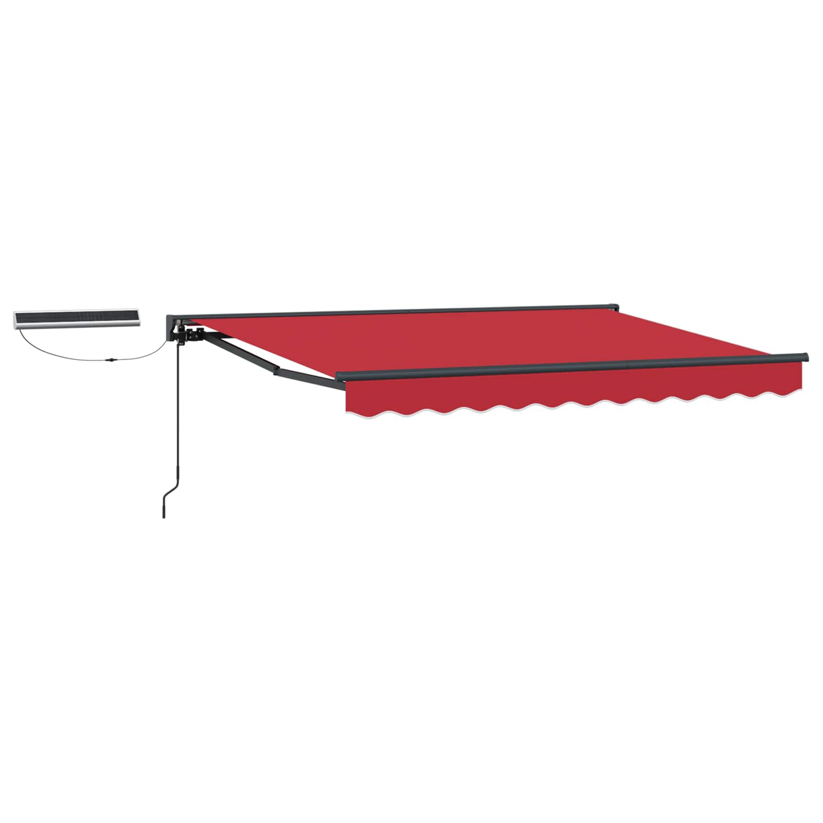 Tettuccio Elettrico Retrattile Rosso e Antracite 3,5 x 2,5 m