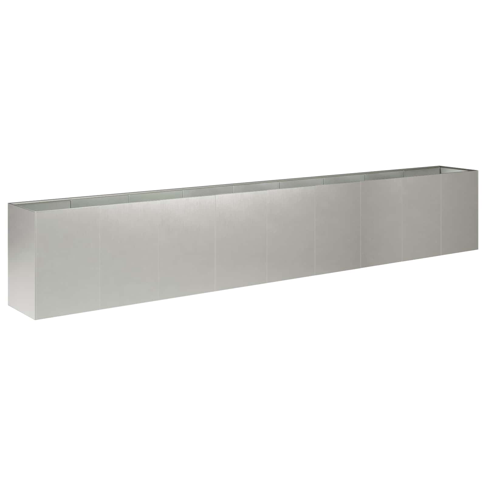 Vaso da giardino Argento 360 x 40 x 60 cm Acciaio Inox