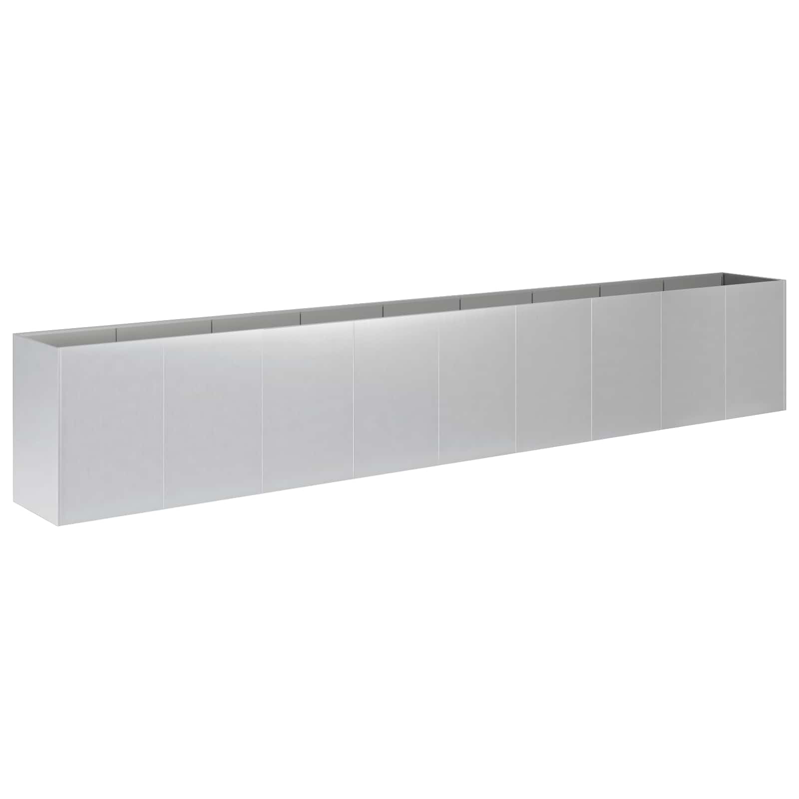 Vaso da giardino Argento 360 x 40 x 60 cm Acciaio zincato