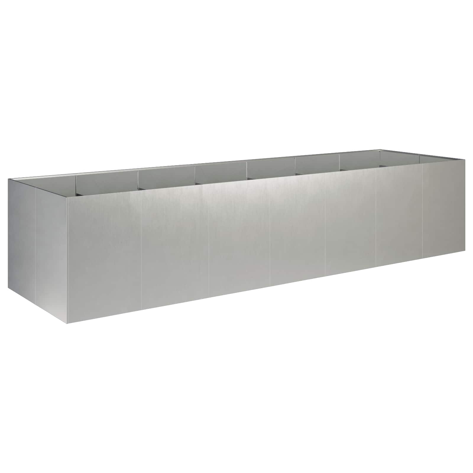 Vaso da giardino Argento 280 x 80 x 60 cm Acciaio Inox