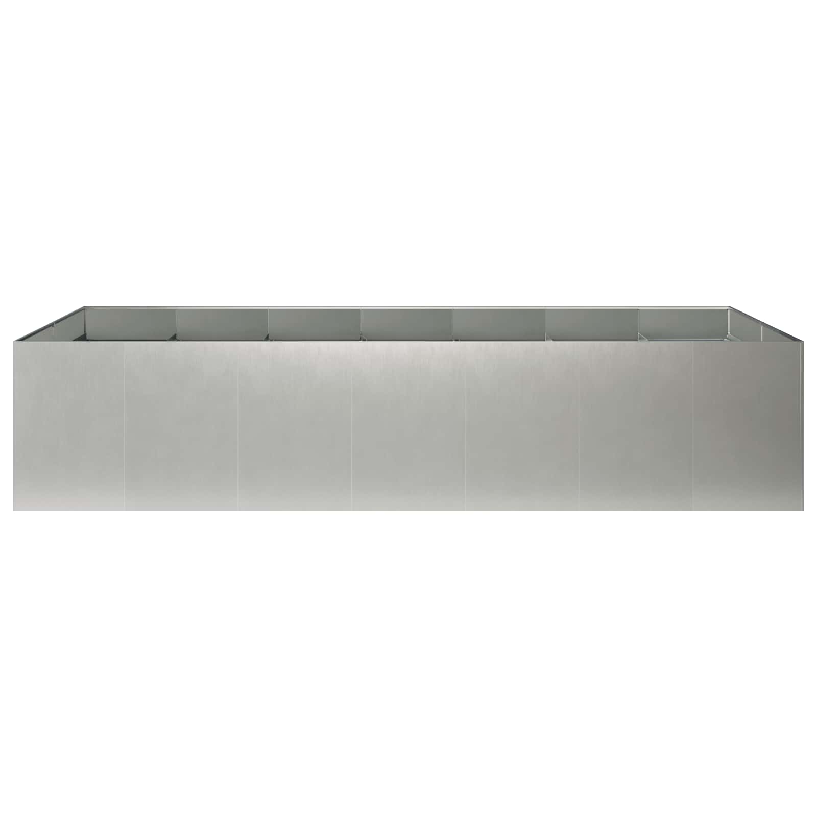 Vaso da giardino Argento 280 x 80 x 60 cm Acciaio Inox