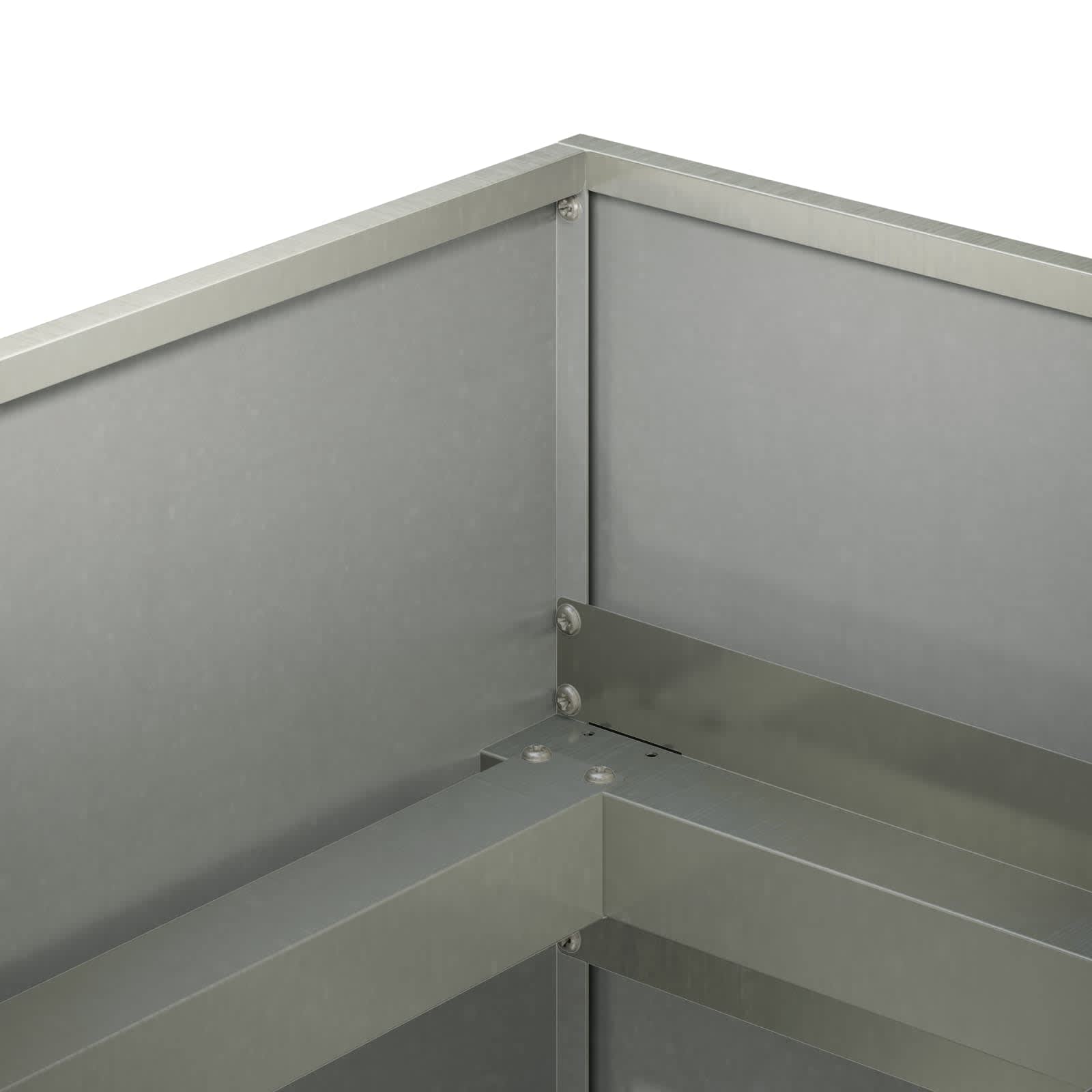 Vaso da giardino Argento 280 x 80 x 60 cm Acciaio Inox