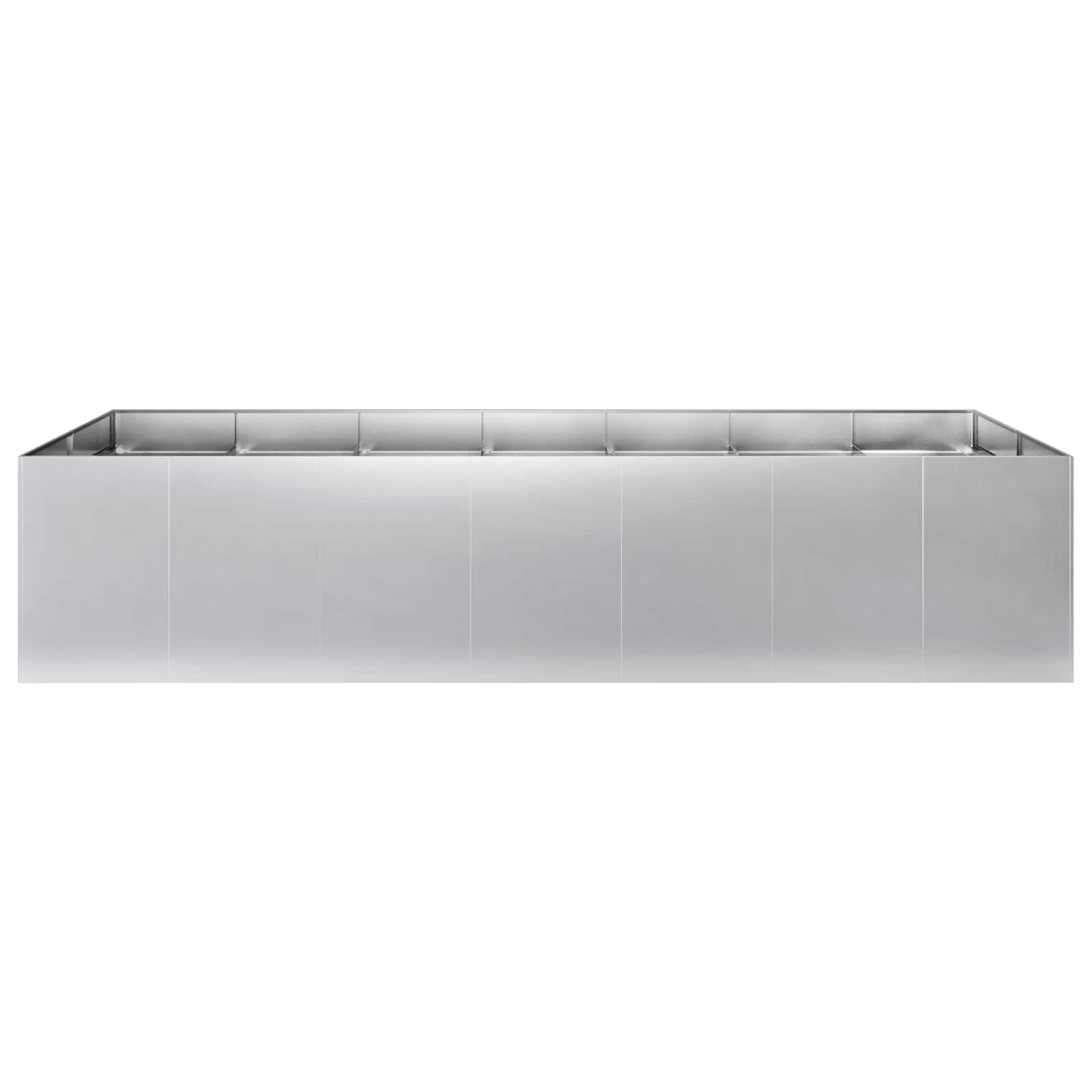 Vaso da giardino Argento 280 x 80 x 60 cm Acciaio zincato
