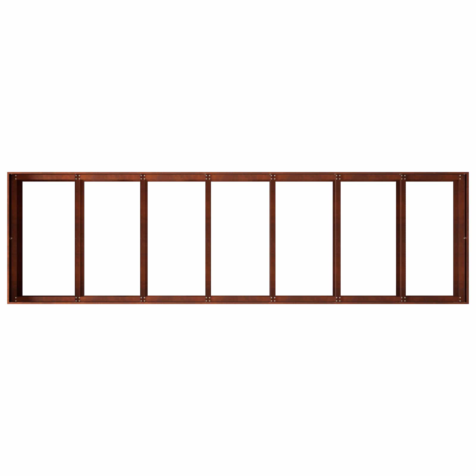 Vaso da giardino Ruggine 280 x 80 x 60 cm Acciaio Corten