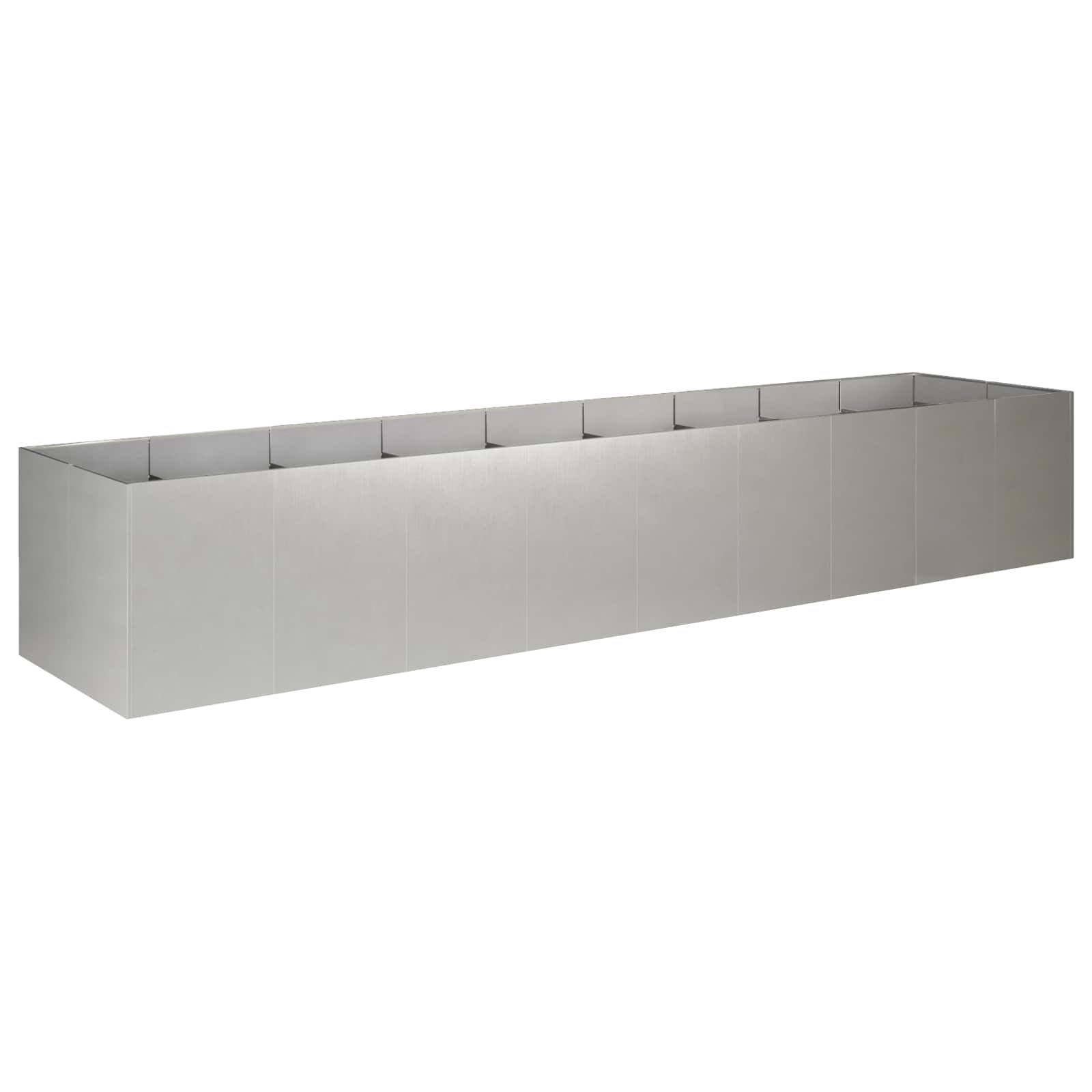 Vaso da giardino Argento 360 x 80 x 60 cm Acciaio Inox
