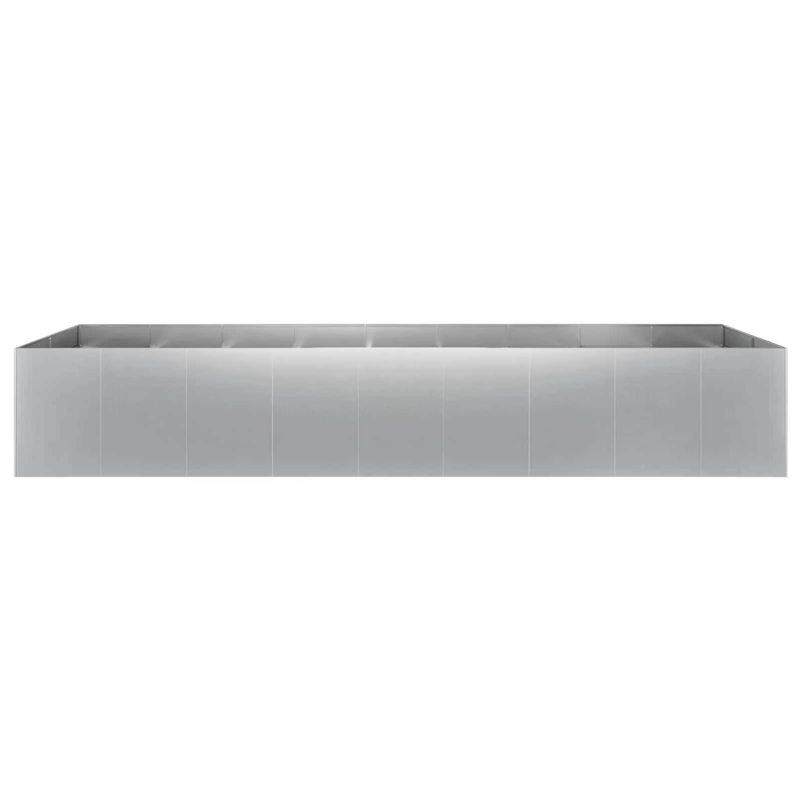 Vaso da giardino Argento 360 x 80 x 60 cm Acciaio zincato