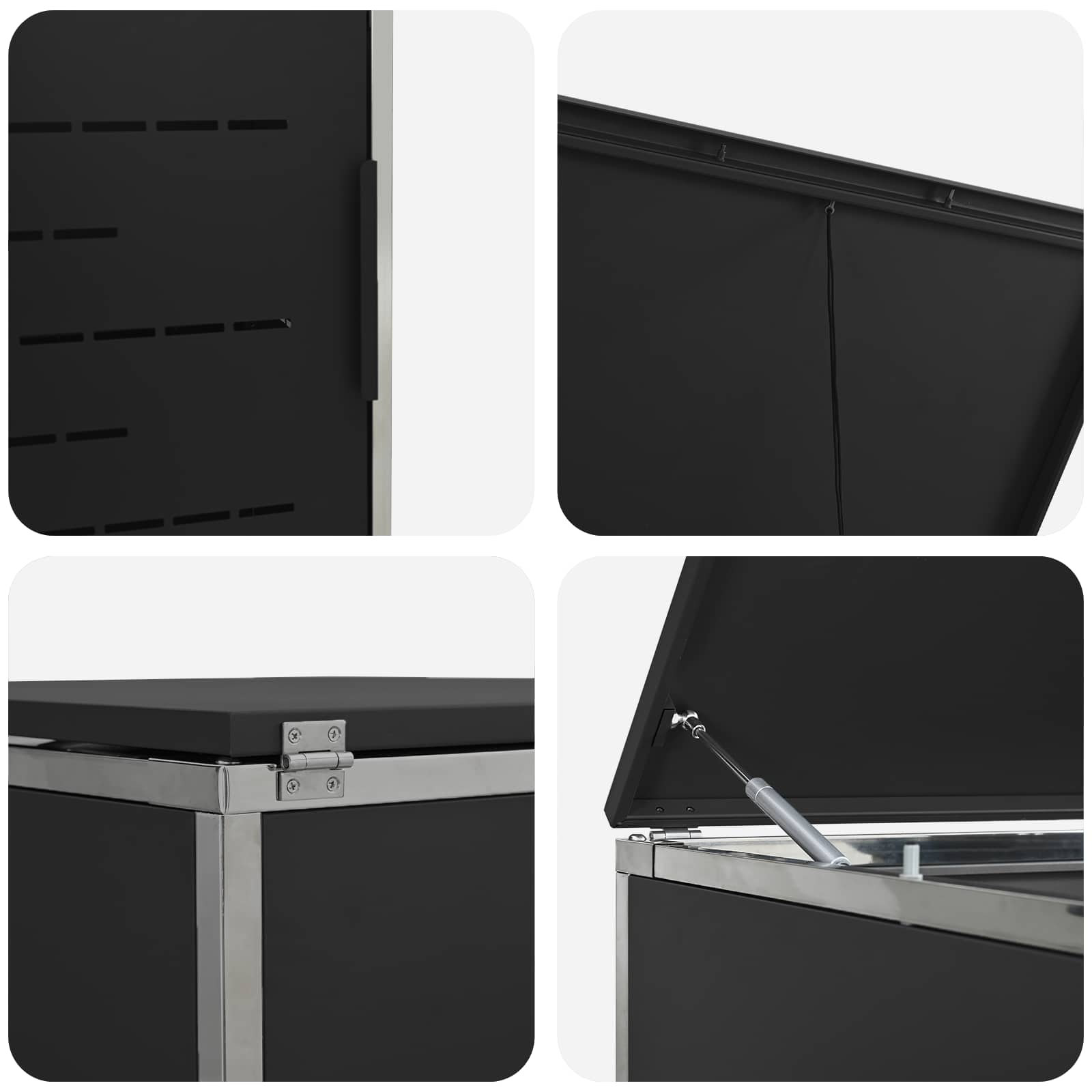 Stoccaggio contenitore a ruote for 2 Bins 240L Acciaio Inox