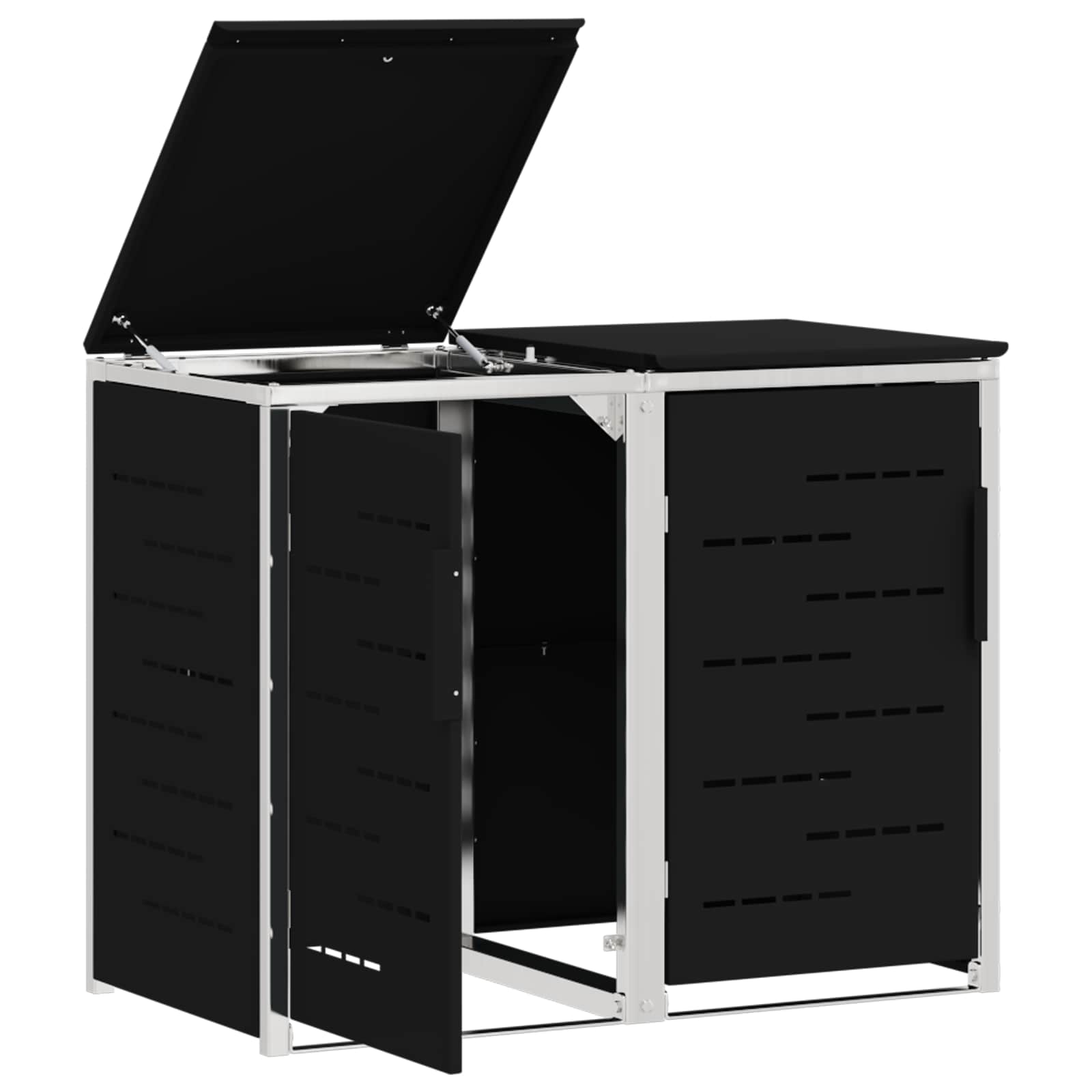 Stoccaggio contenitore a ruote for 2 Bins 240L Acciaio Inox