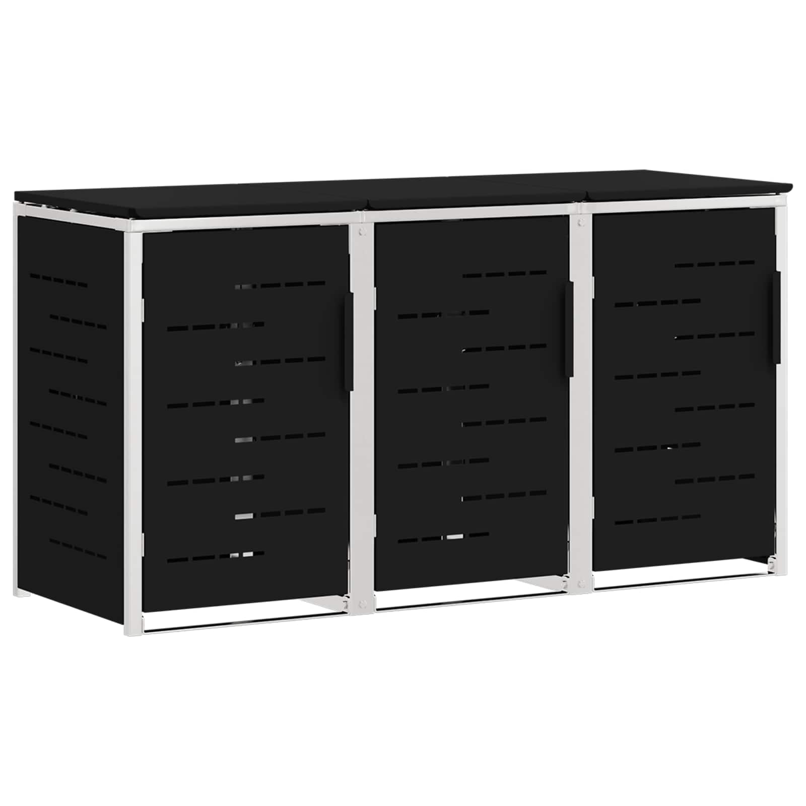 Stoccaggio contenitore a ruote for 3 Bins 240L Acciaio Inox