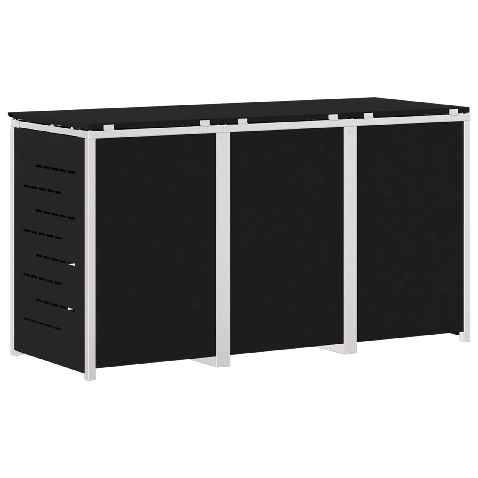 Stoccaggio contenitore a ruote for 3 Bins 240L Acciaio Inox