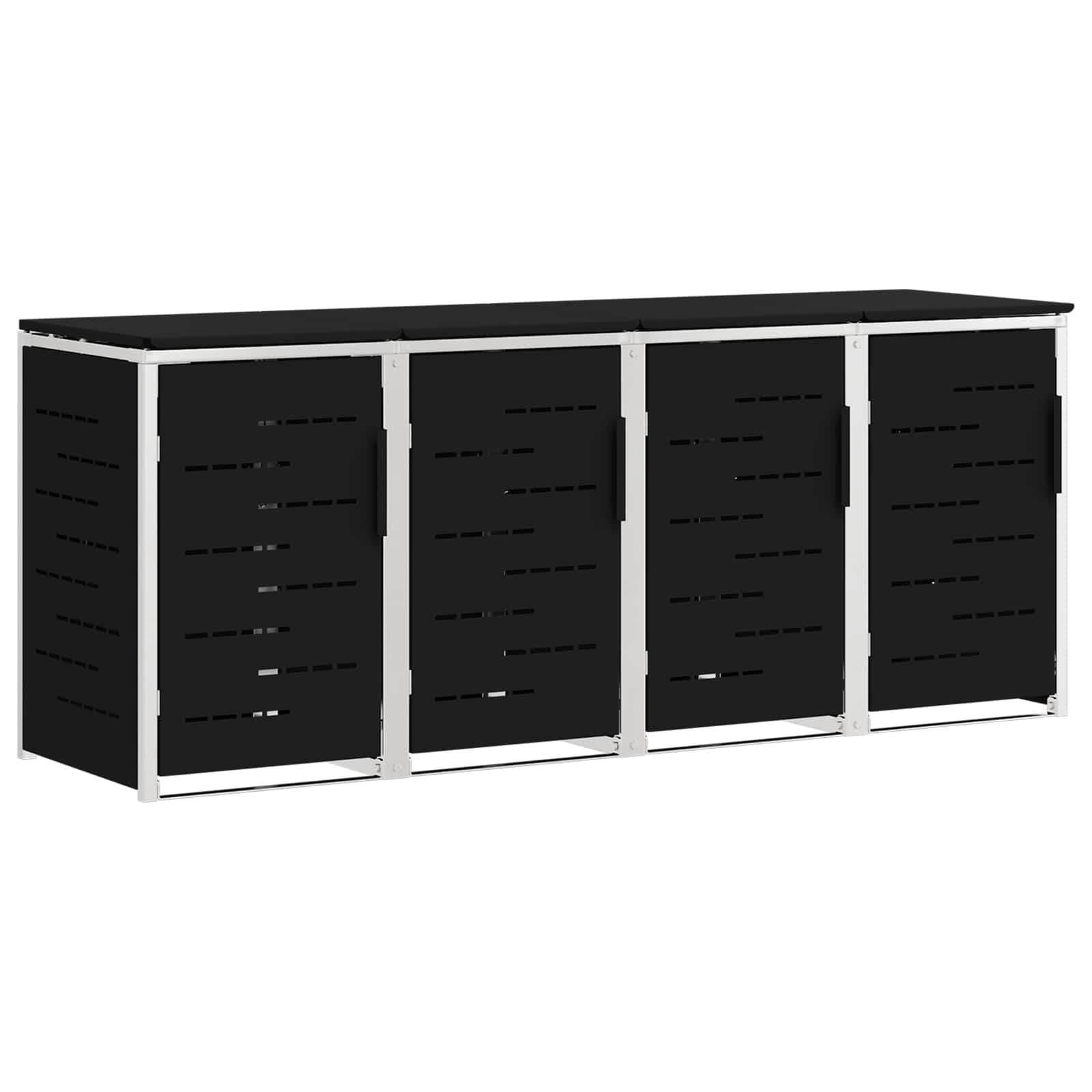 Stoccaggio contenitore a ruote for 4 Bins 240L Acciaio Inox