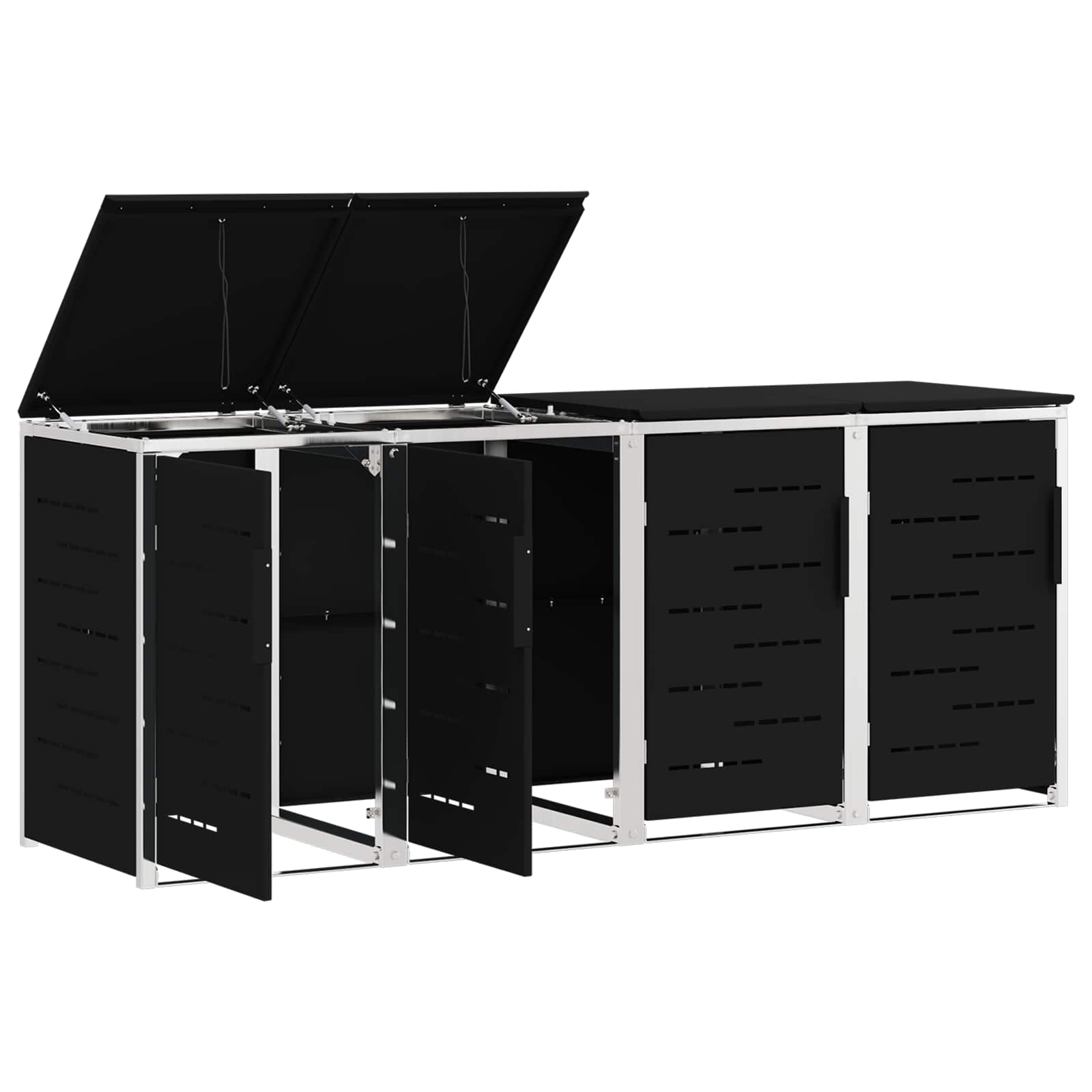 Stoccaggio contenitore a ruote for 4 Bins 240L Acciaio Inox