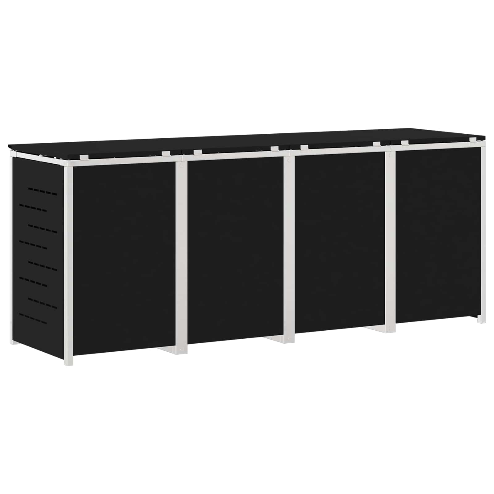 Stoccaggio contenitore a ruote for 4 Bins 240L Acciaio Inox