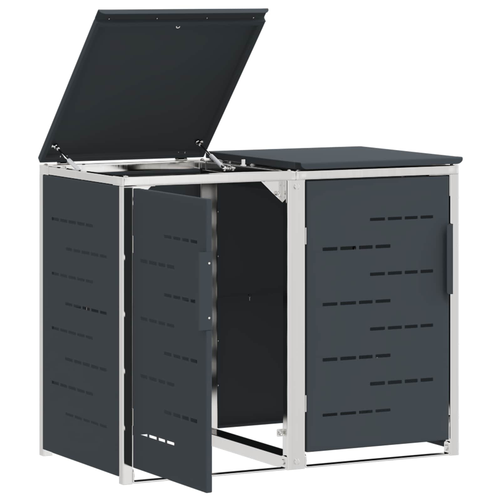 Stoccaggio contenitore a ruote for 2 Bins 240L Acciaio Inox