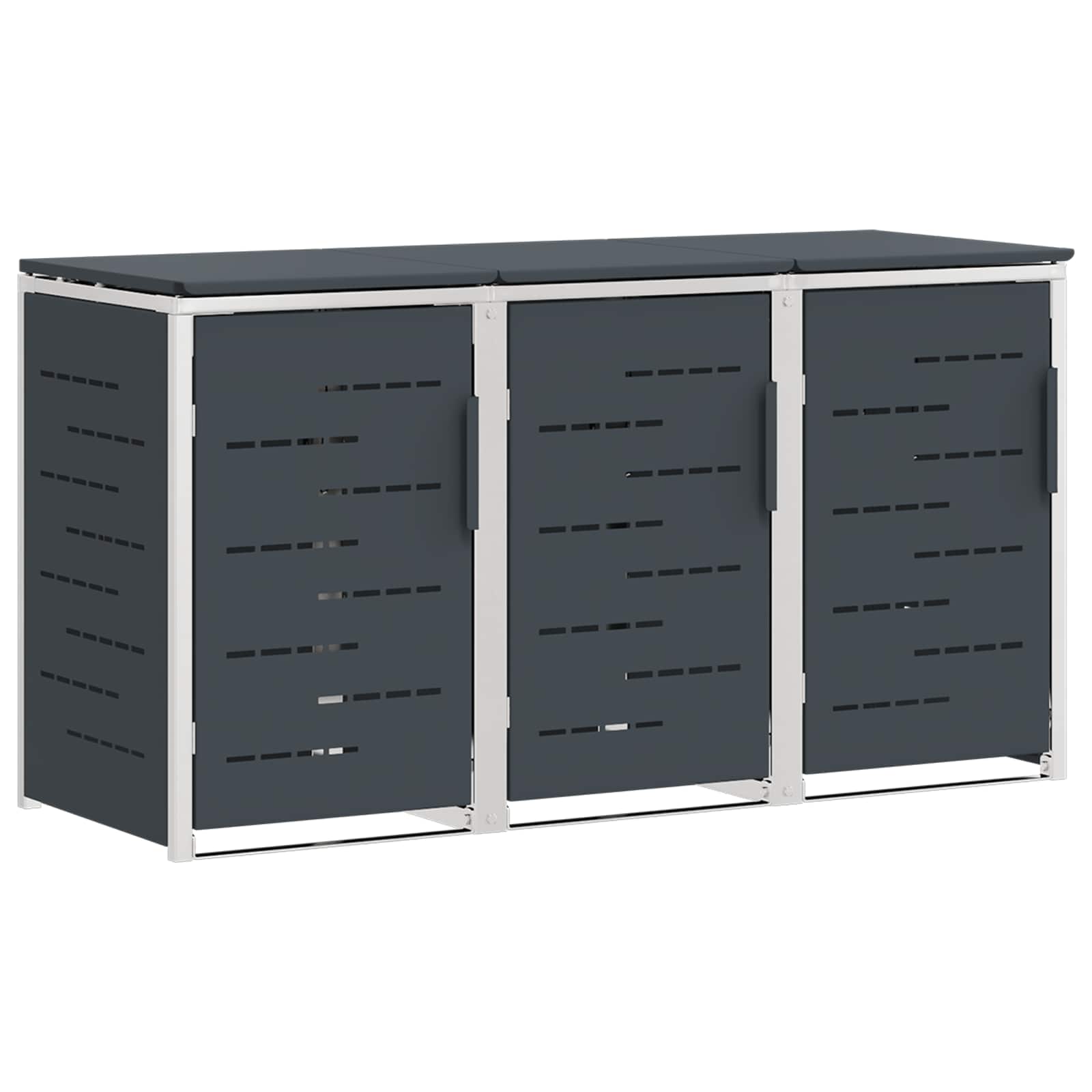 Stoccaggio contenitore a ruote for 3 Bins 240L Acciaio Inox