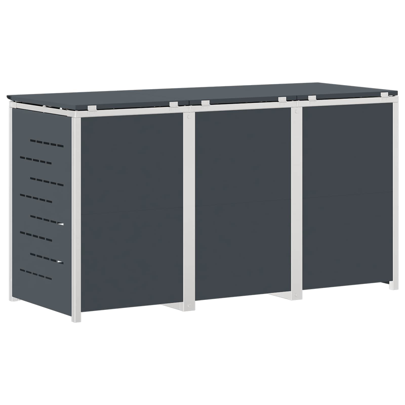 Stoccaggio contenitore a ruote for 3 Bins 240L Acciaio Inox
