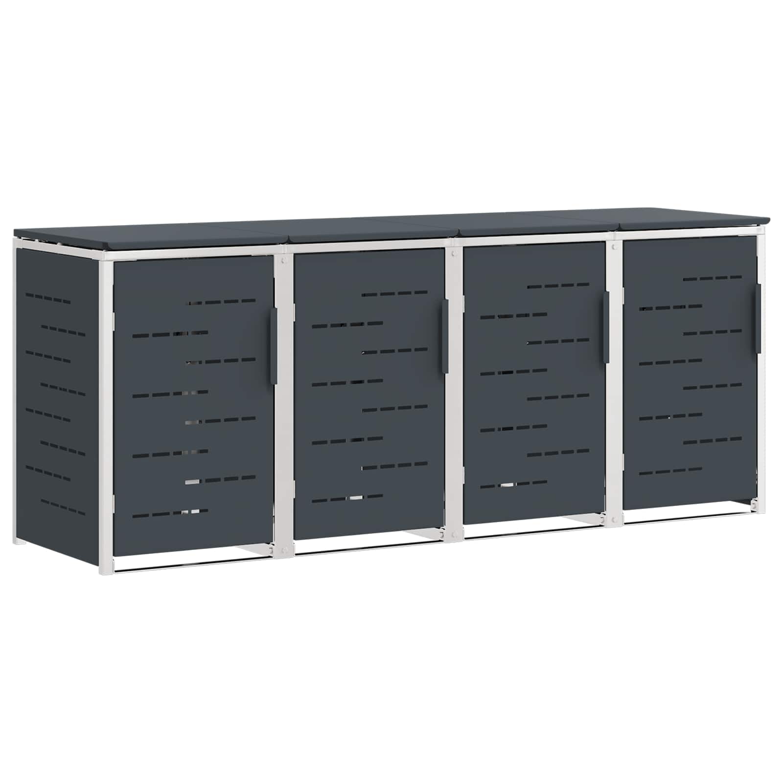 Stoccaggio contenitore a ruote for 4 Bins 240L Acciaio Inox