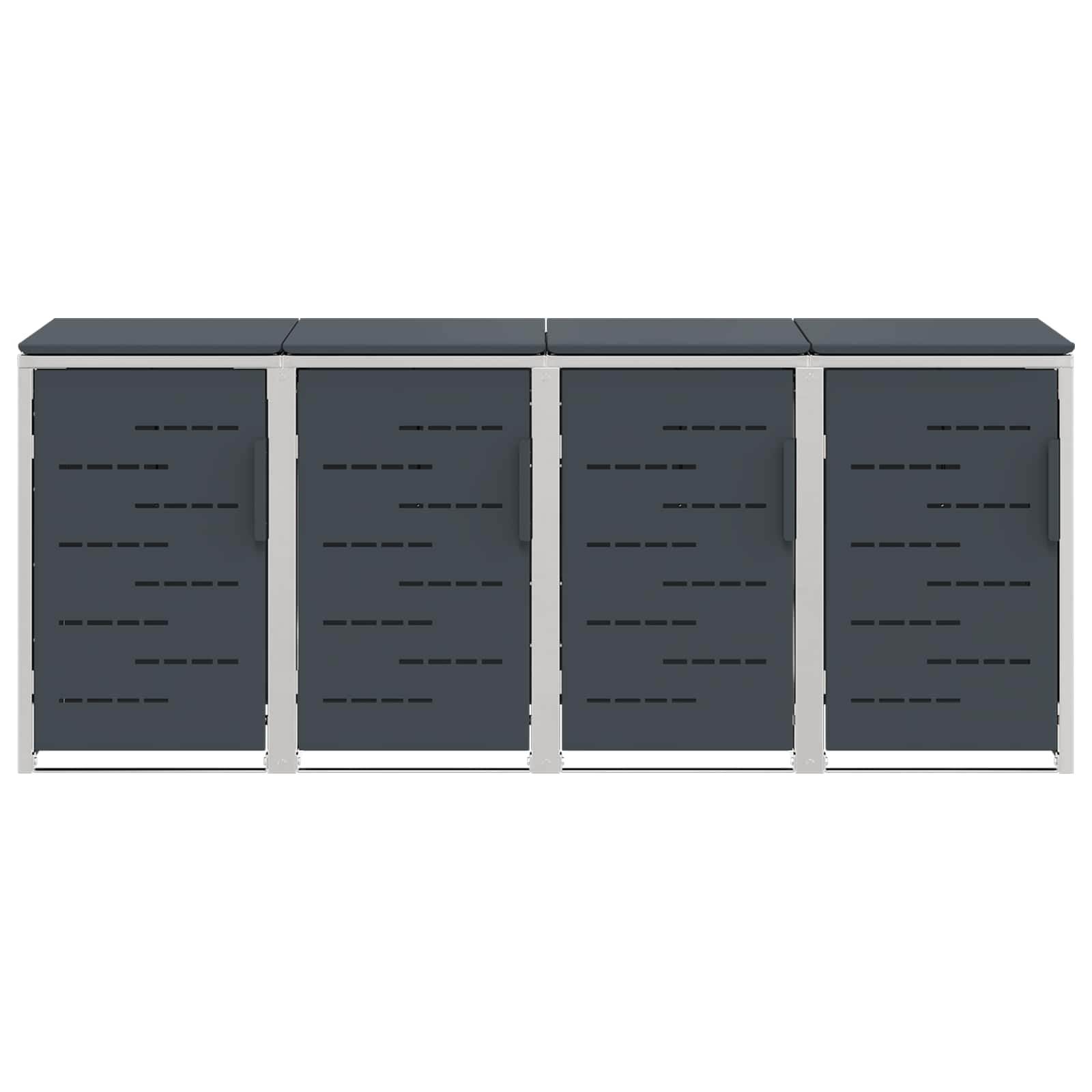 Stoccaggio contenitore a ruote for 4 Bins 240L Acciaio Inox