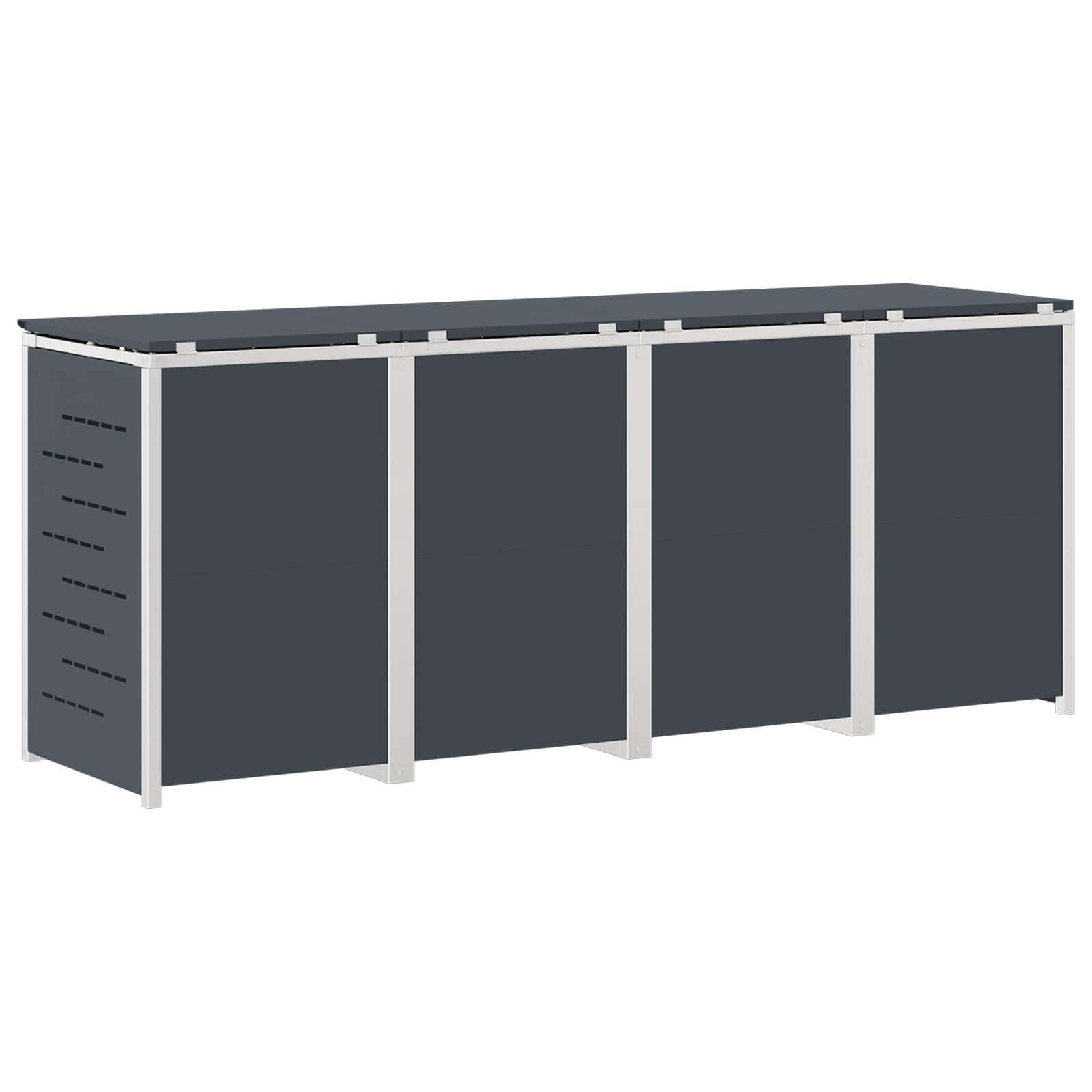 Stoccaggio contenitore a ruote for 4 Bins 240L Acciaio Inox