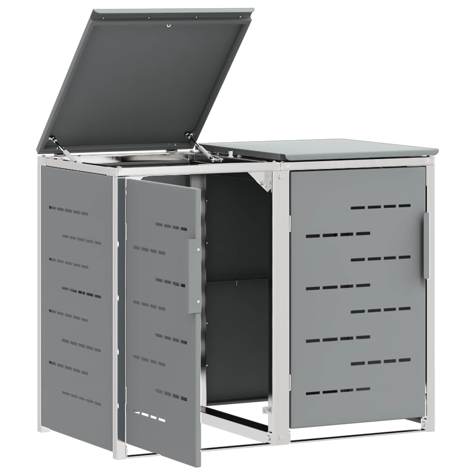Stoccaggio contenitore a ruote for 2 Bins 240L Acciaio Inox
