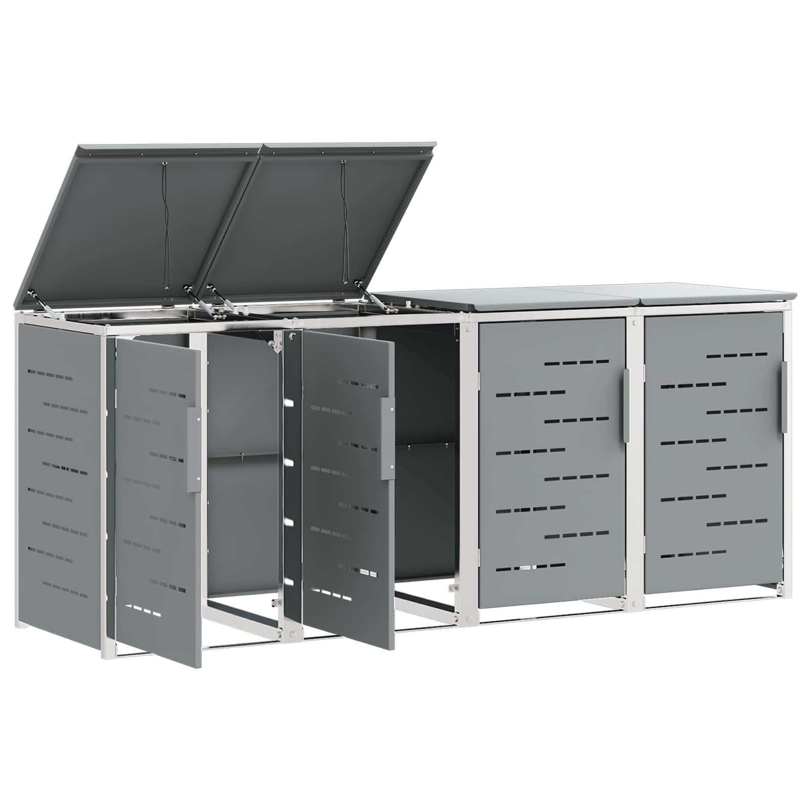 Stoccaggio contenitore a ruote for 4 Bins 240L Acciaio Inox
