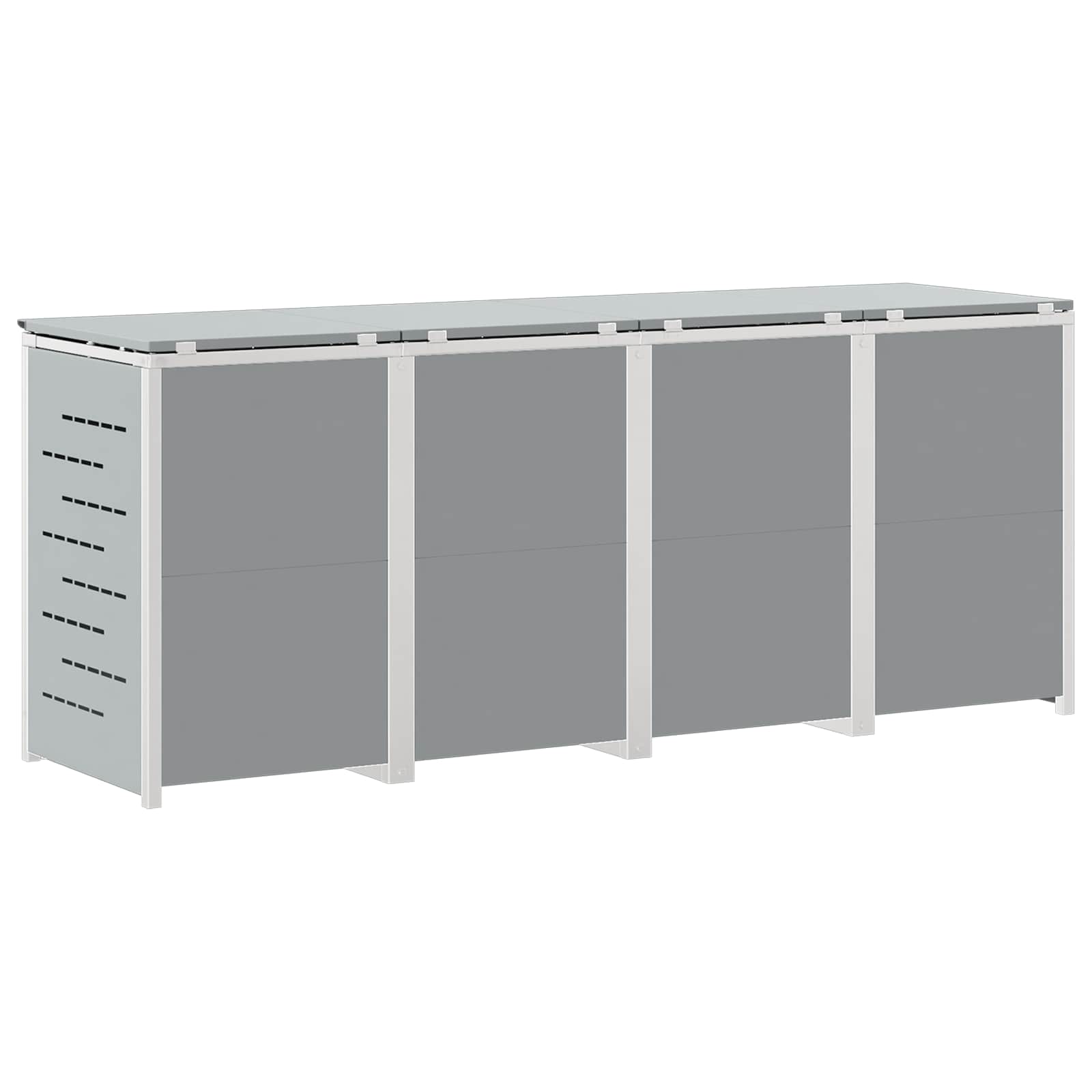 Stoccaggio contenitore a ruote for 4 Bins 240L Acciaio Inox