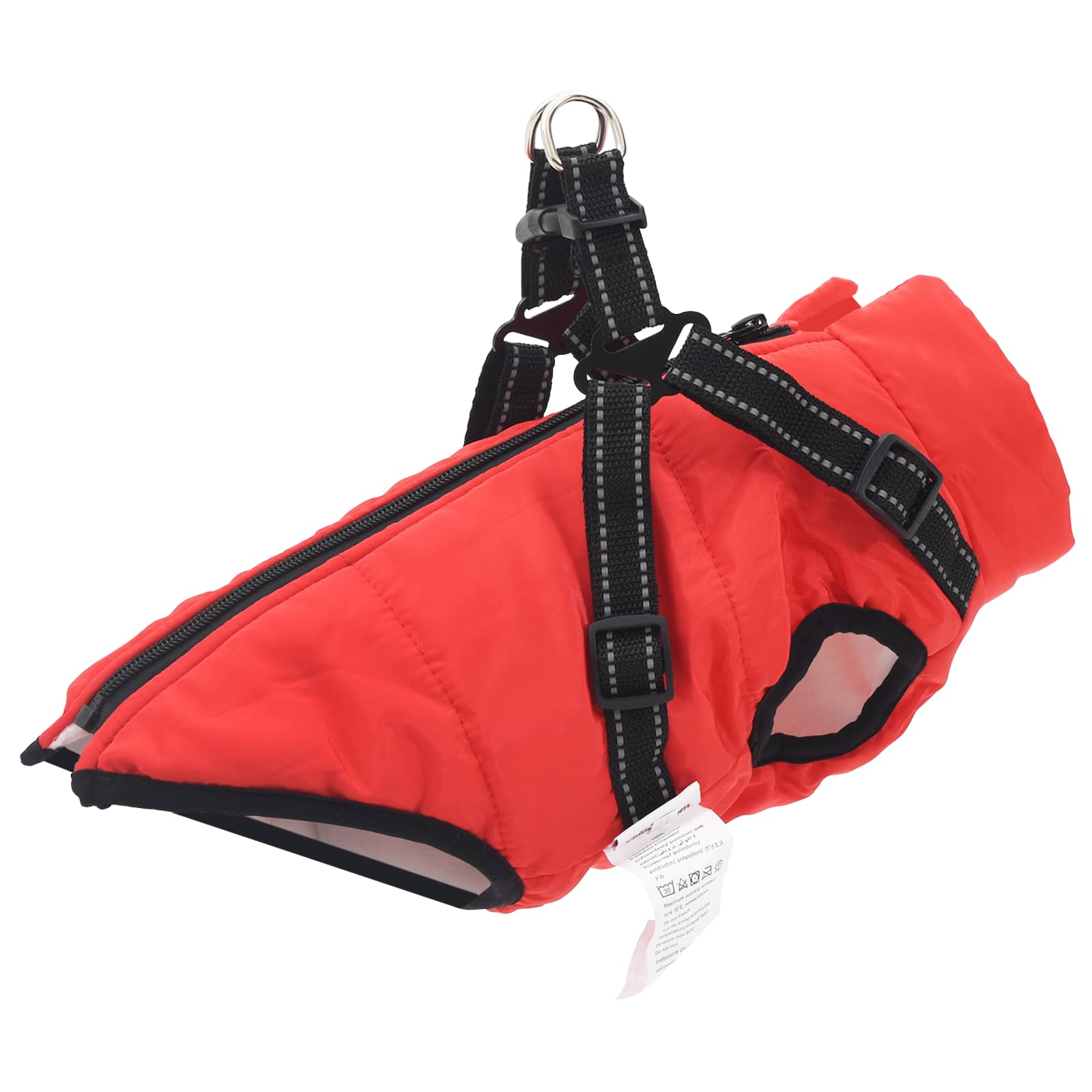 Cappotto per Cani Rosso L40 Pile e Poliestere