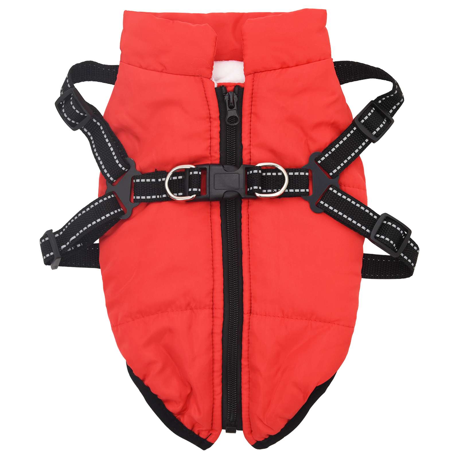 Cappotto per Cani Rosso L40 Pile e Poliestere