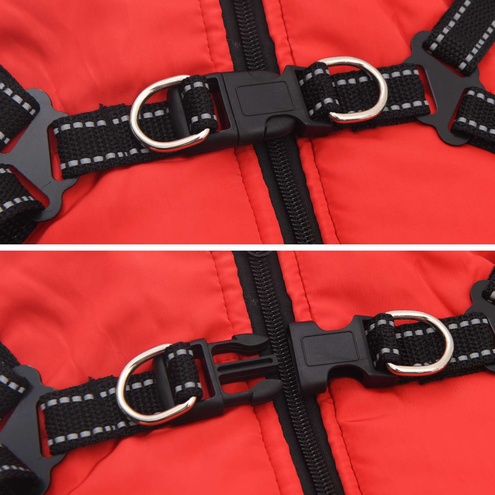 Cappotto per Cani Rosso L40 Pile e Poliestere
