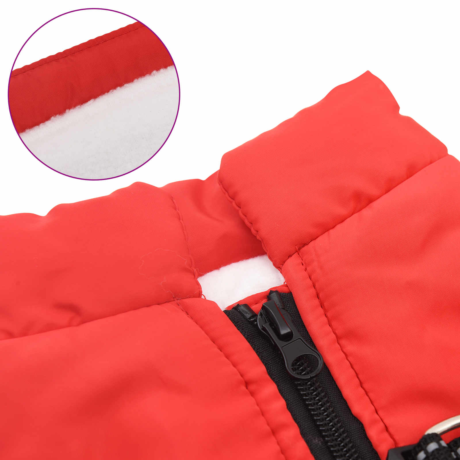 Cappotto per Cani Rosso L40 Pile e Poliestere