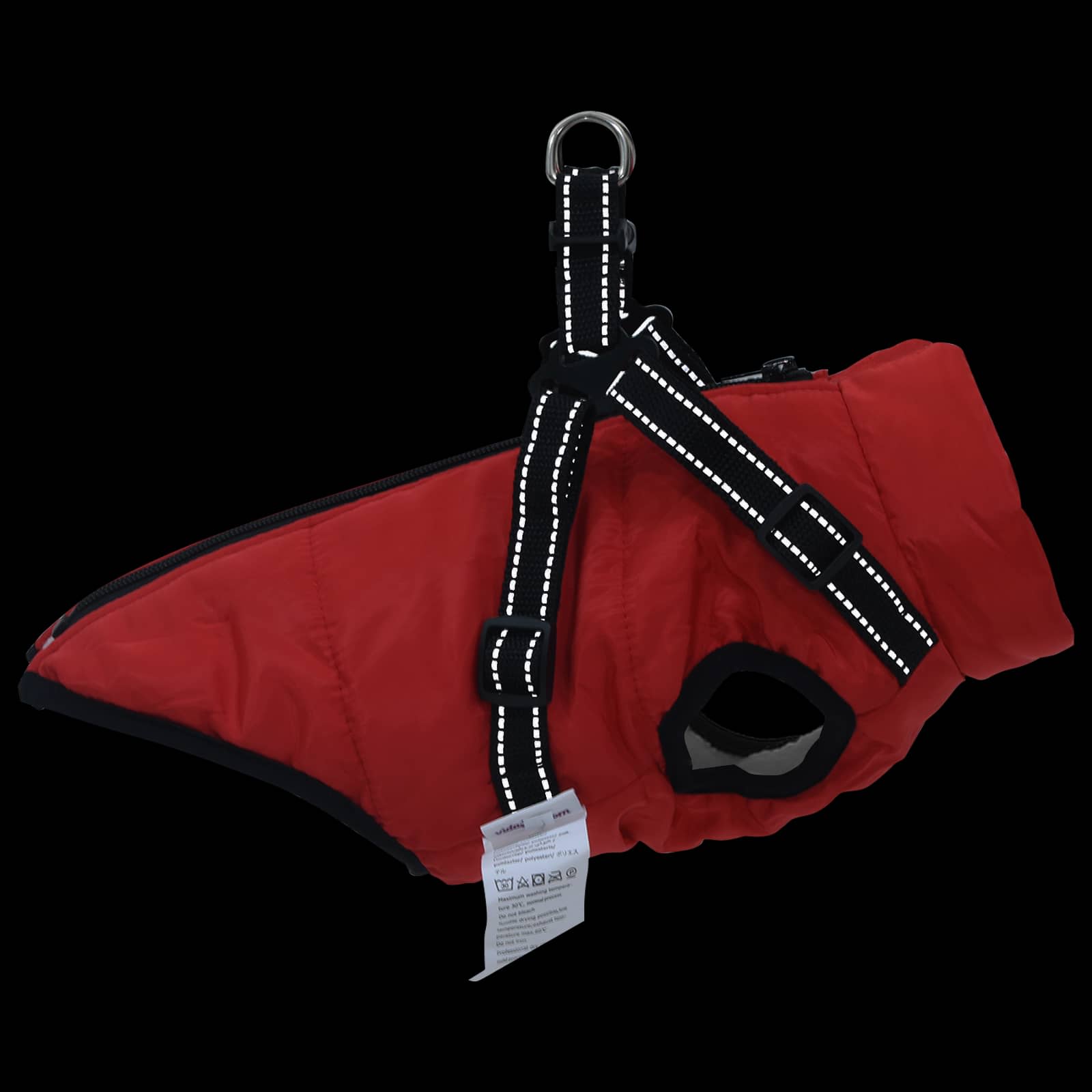 Cappotto per Cani Rosso L40 Pile e Poliestere