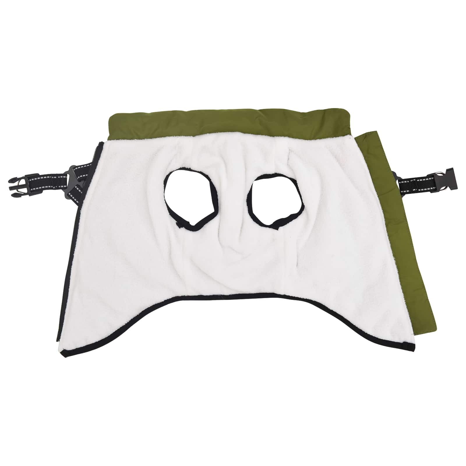 Cappotto per Cani Verde militare L28 Pile e Poliestere