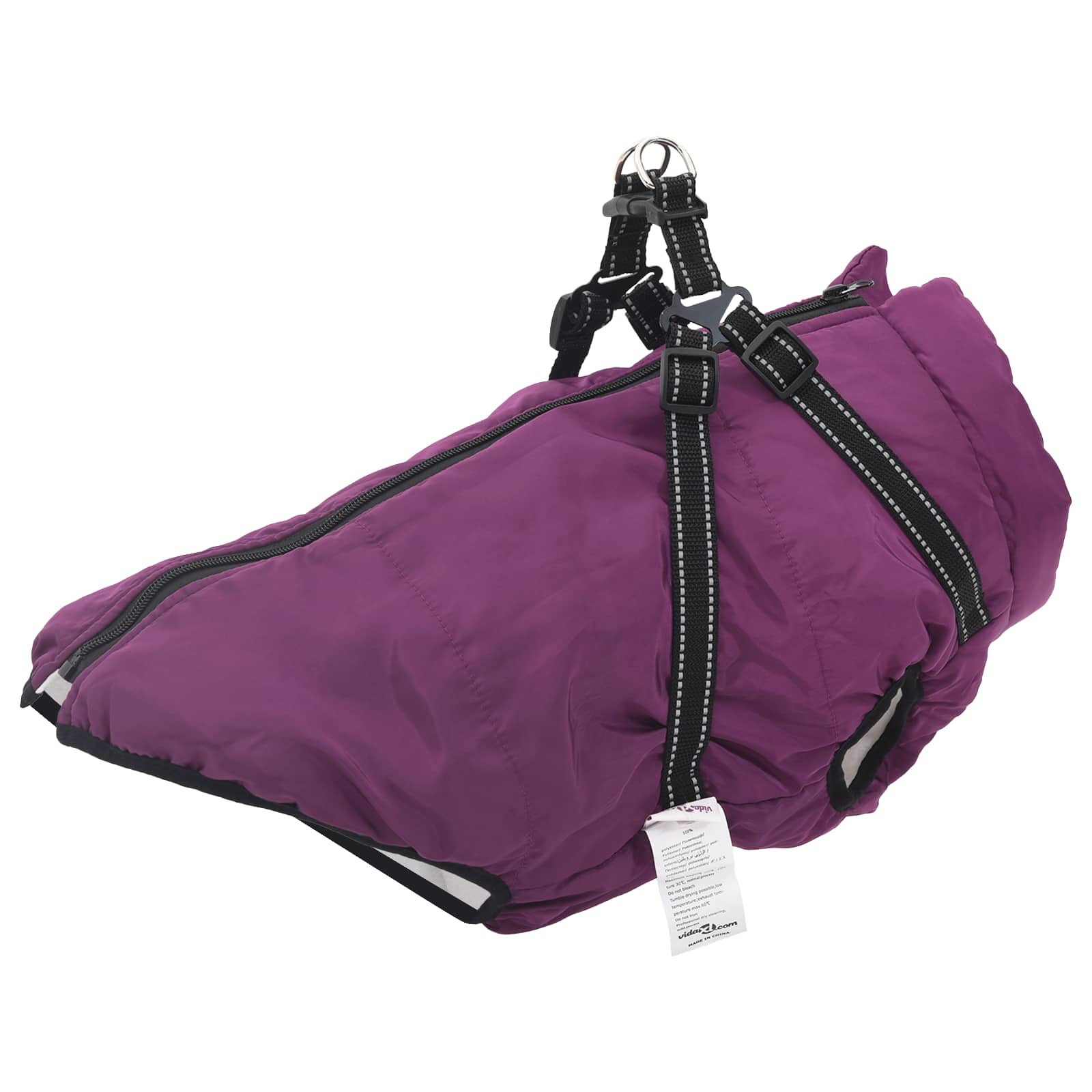 Cappotto per Cani Viola L48 Pile e Poliestere