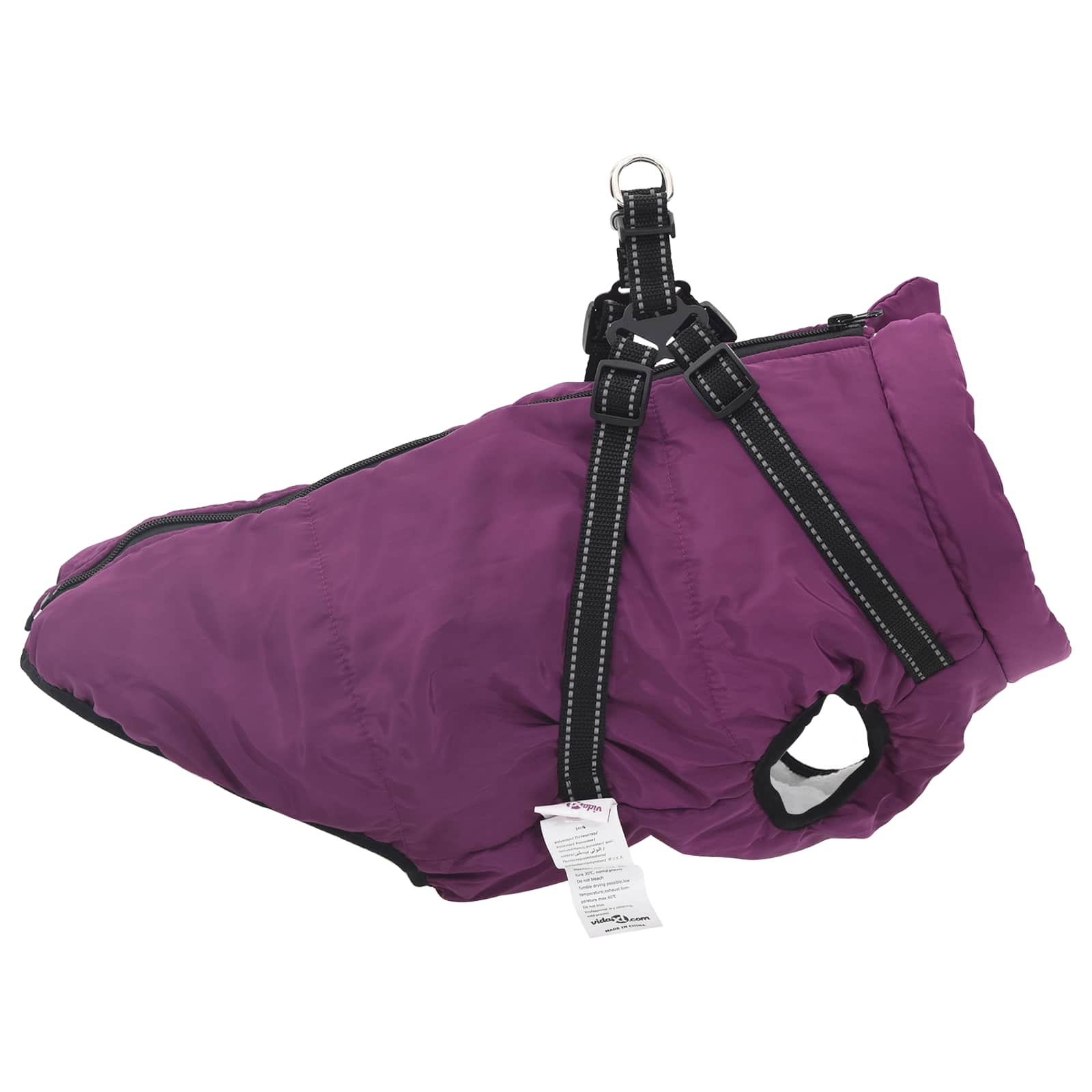 Cappotto per Cani Viola L48 Pile e Poliestere