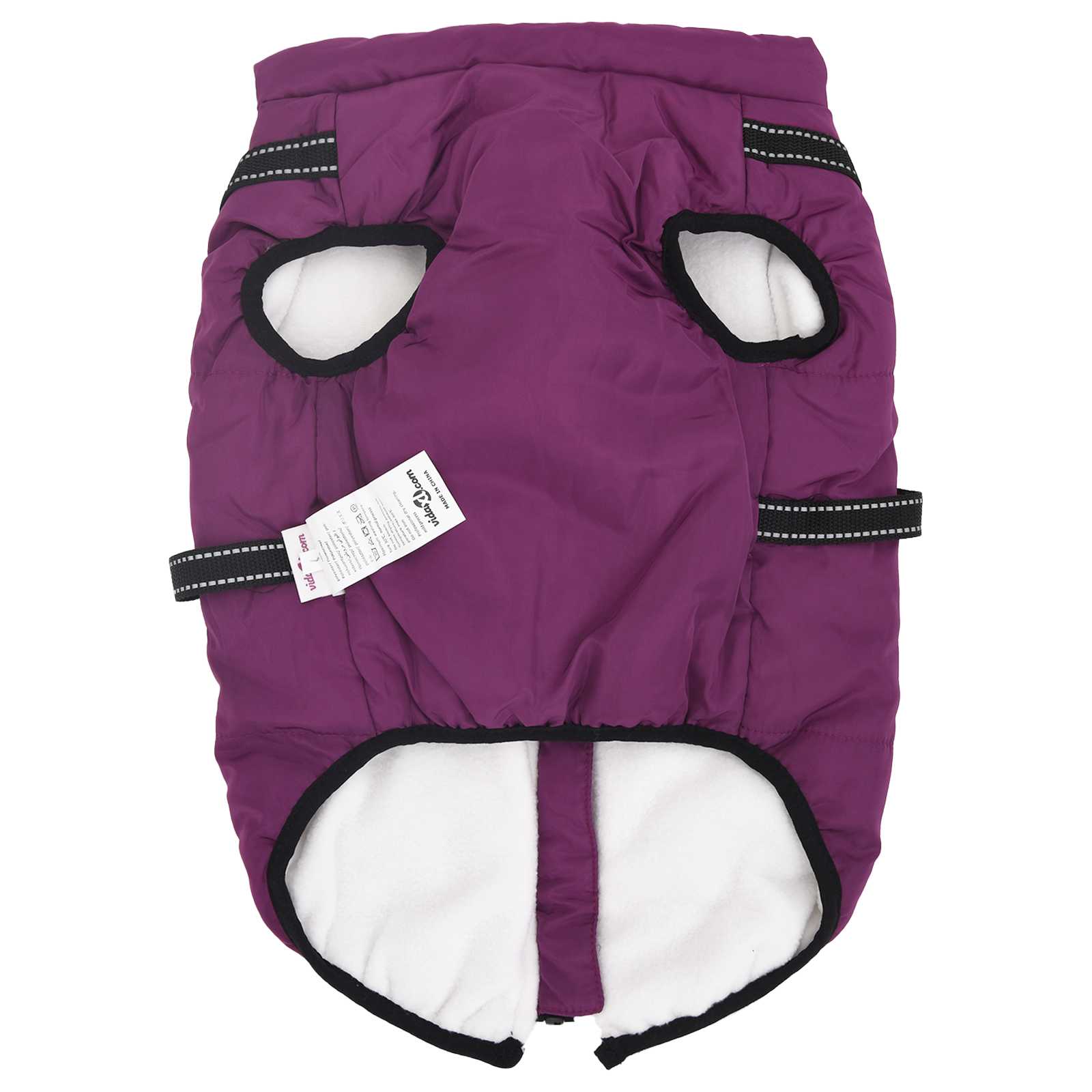 Cappotto per Cani Viola L48 Pile e Poliestere