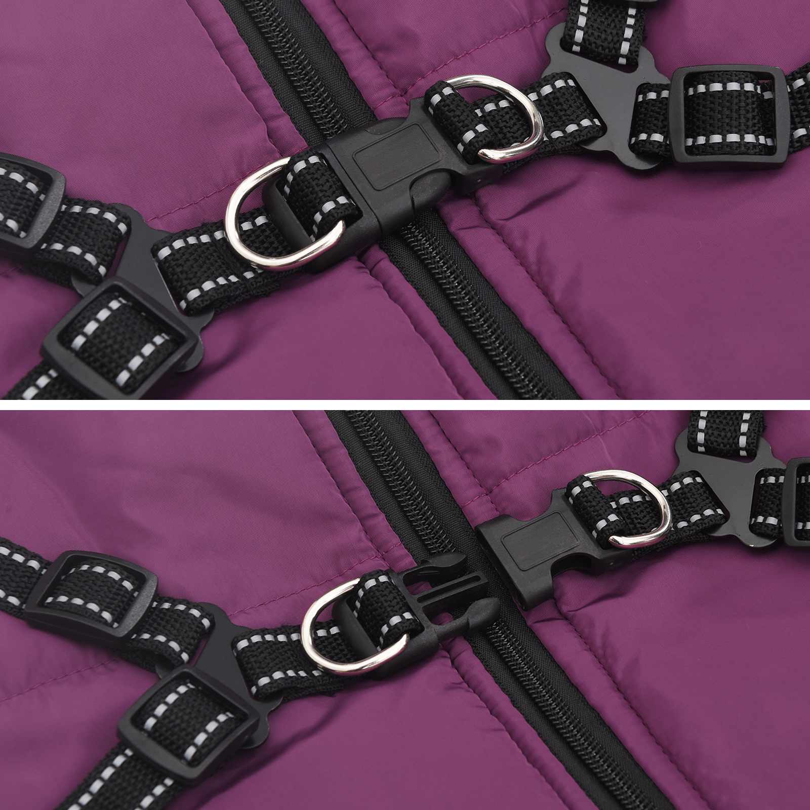 Cappotto per Cani Viola L48 Pile e Poliestere