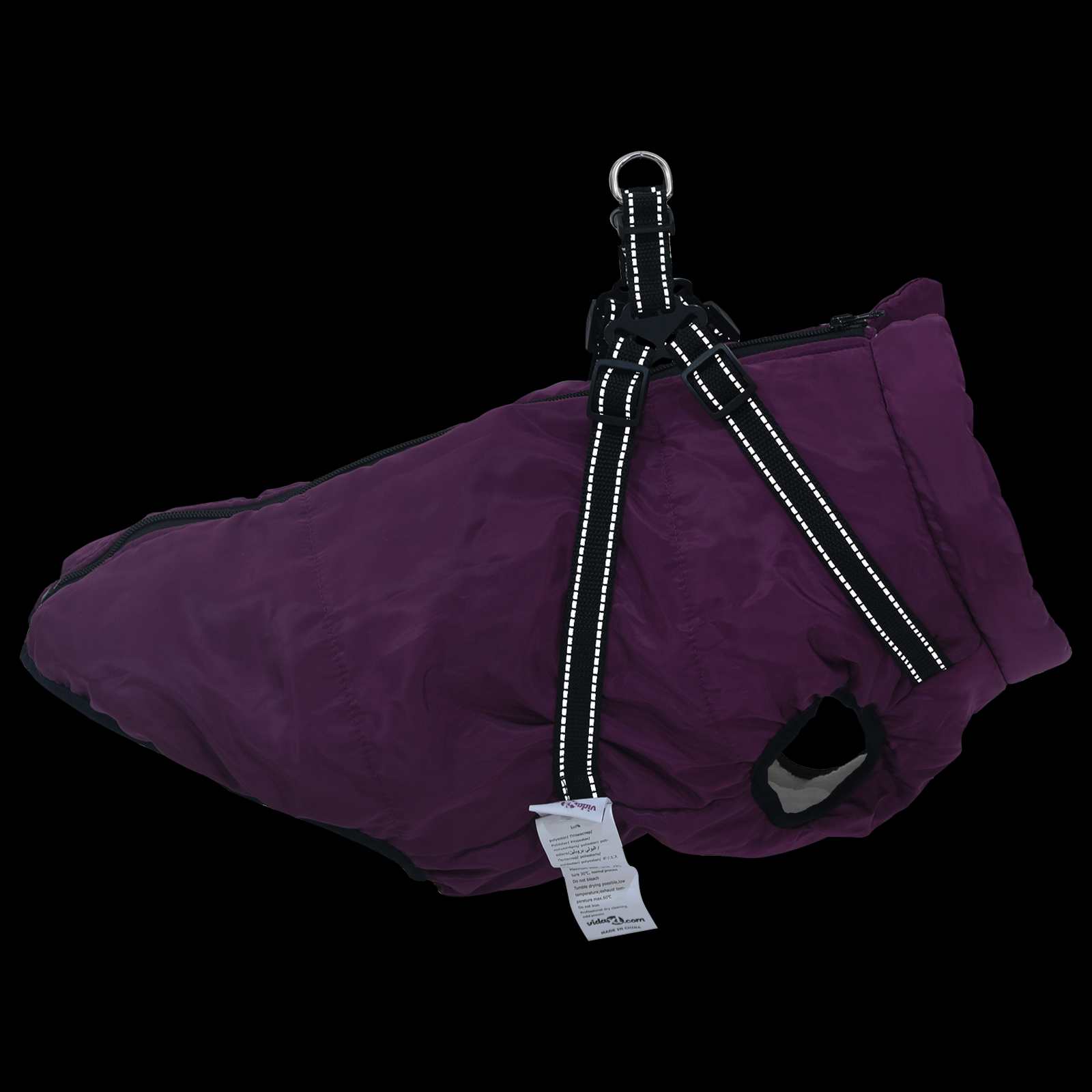 Cappotto per Cani Viola L48 Pile e Poliestere