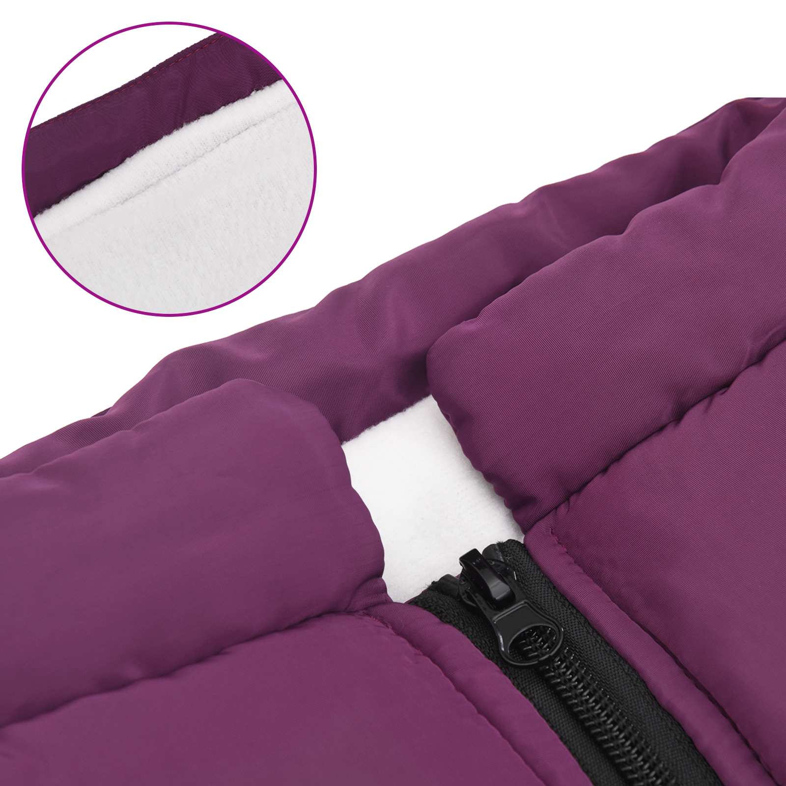 Cappotto per Cani Viola L68 Pile e Poliestere