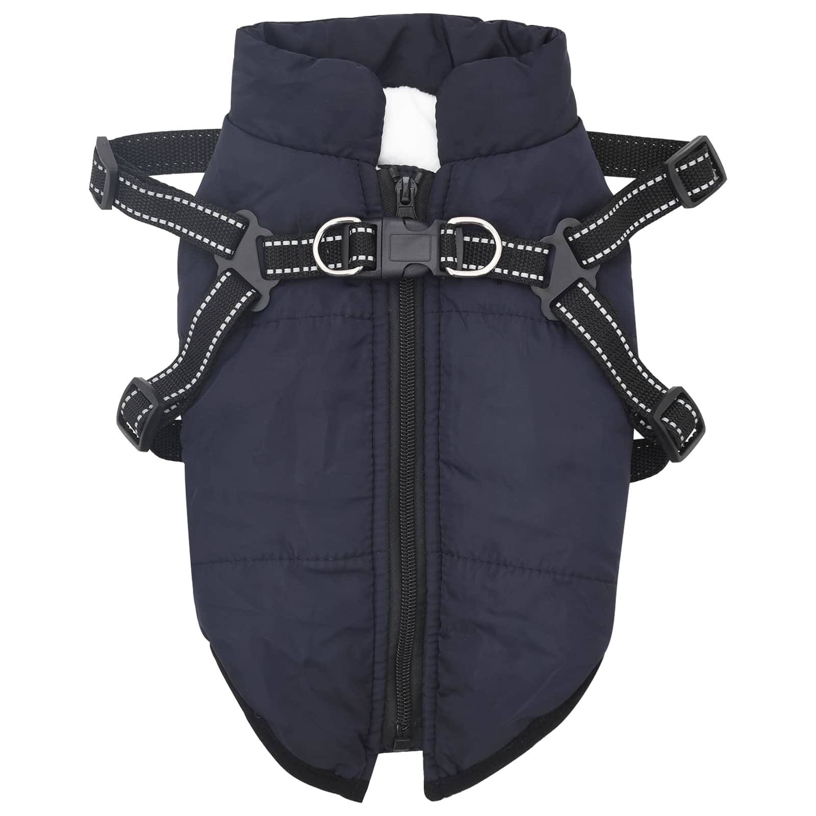 Cappotto per Cani Blu navy L32 Pile e Poliestere