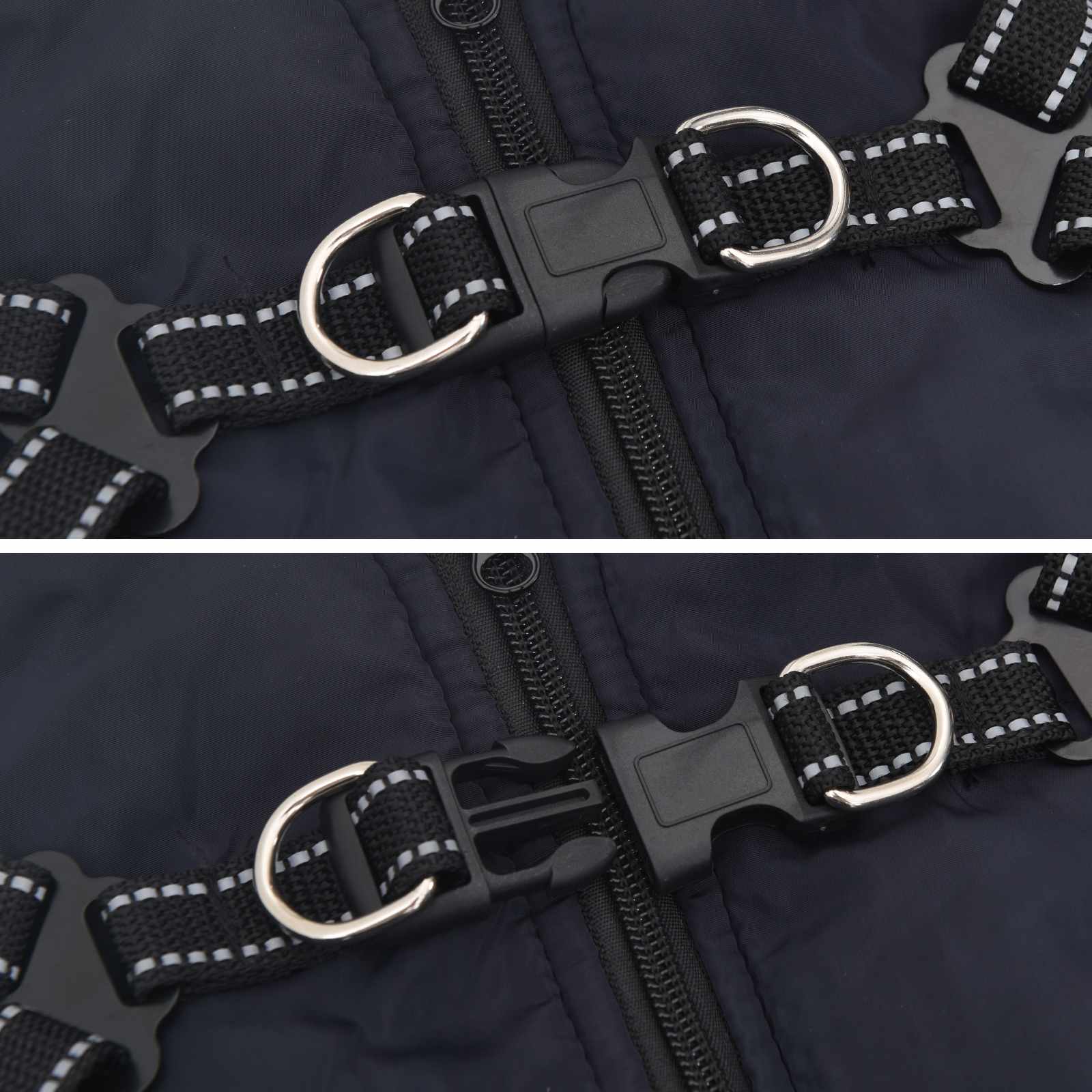 Cappotto per Cani Blu navy L32 Pile e Poliestere