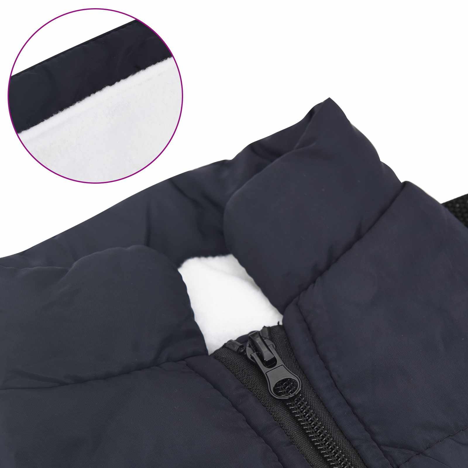 Cappotto per Cani Blu navy L32 Pile e Poliestere