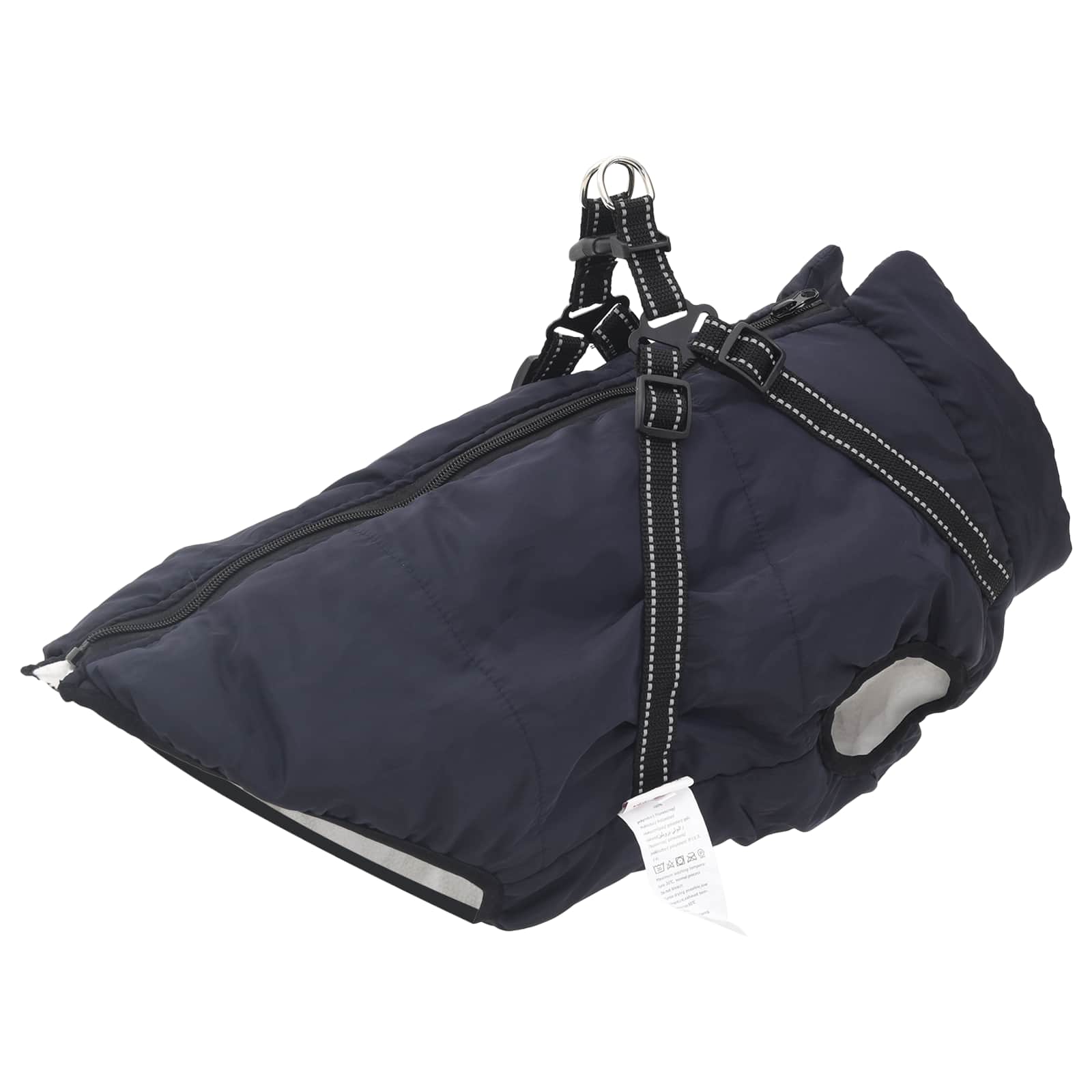 Cappotto per Cani Blu navy L48 Pile e Poliestere