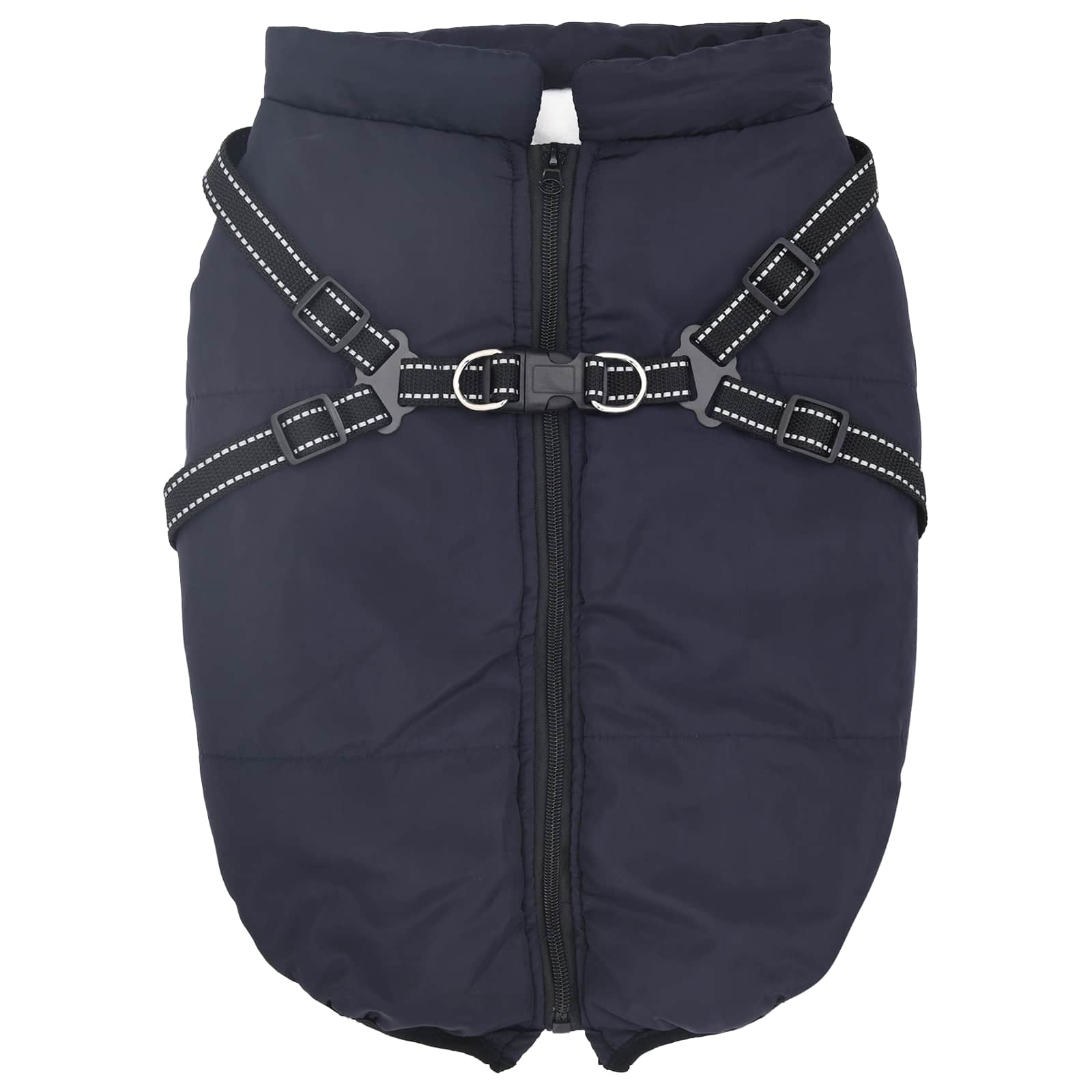 Cappotto per Cani Blu navy L48 Pile e Poliestere