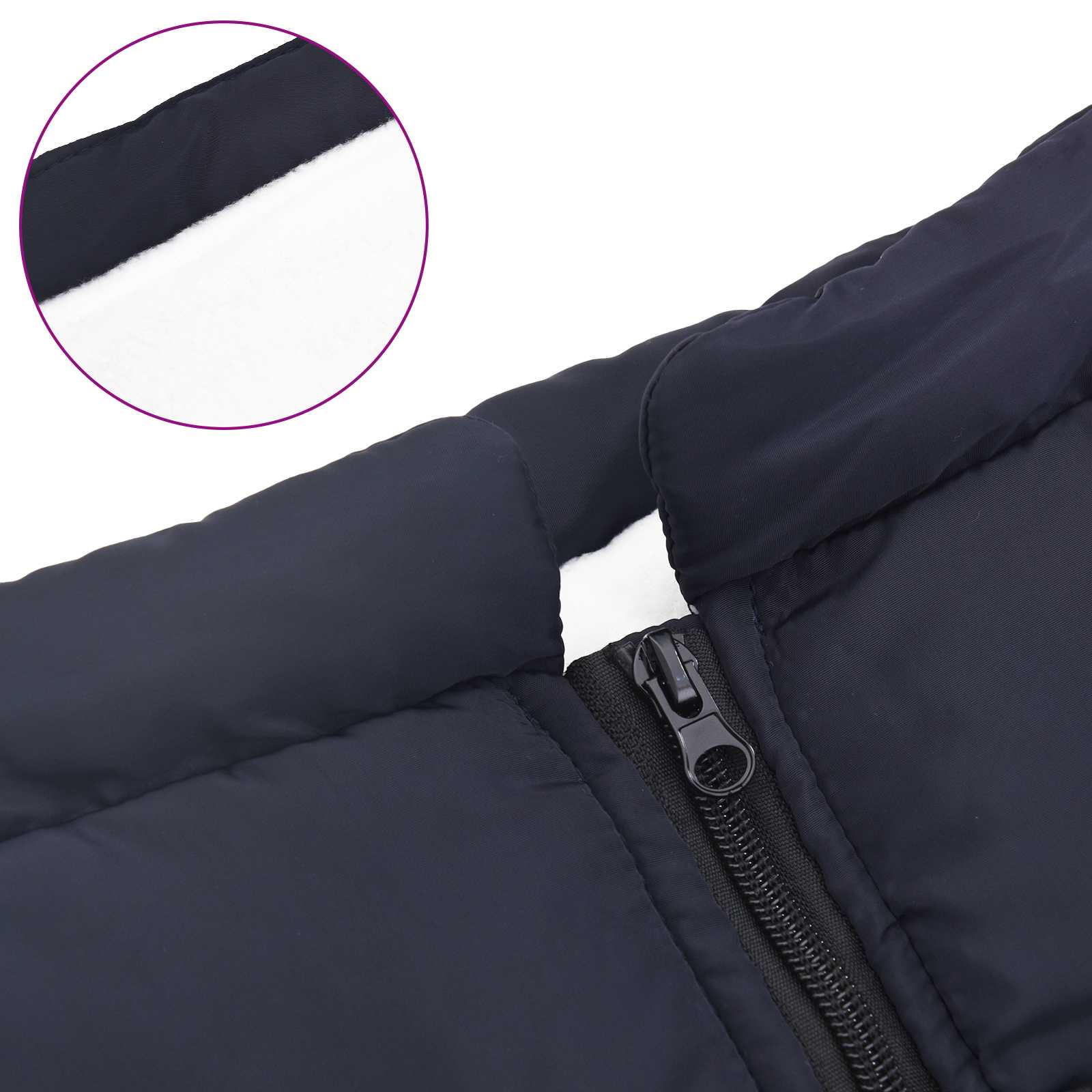 Cappotto per Cani Blu navy L48 Pile e Poliestere
