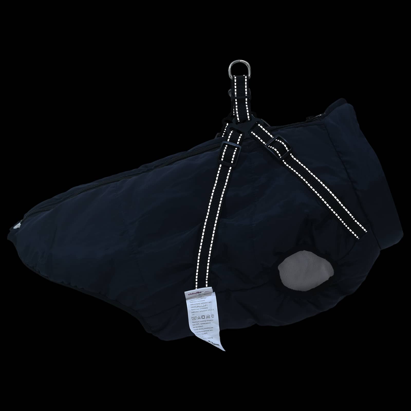Cappotto per Cani Blu navy L48 Pile e Poliestere