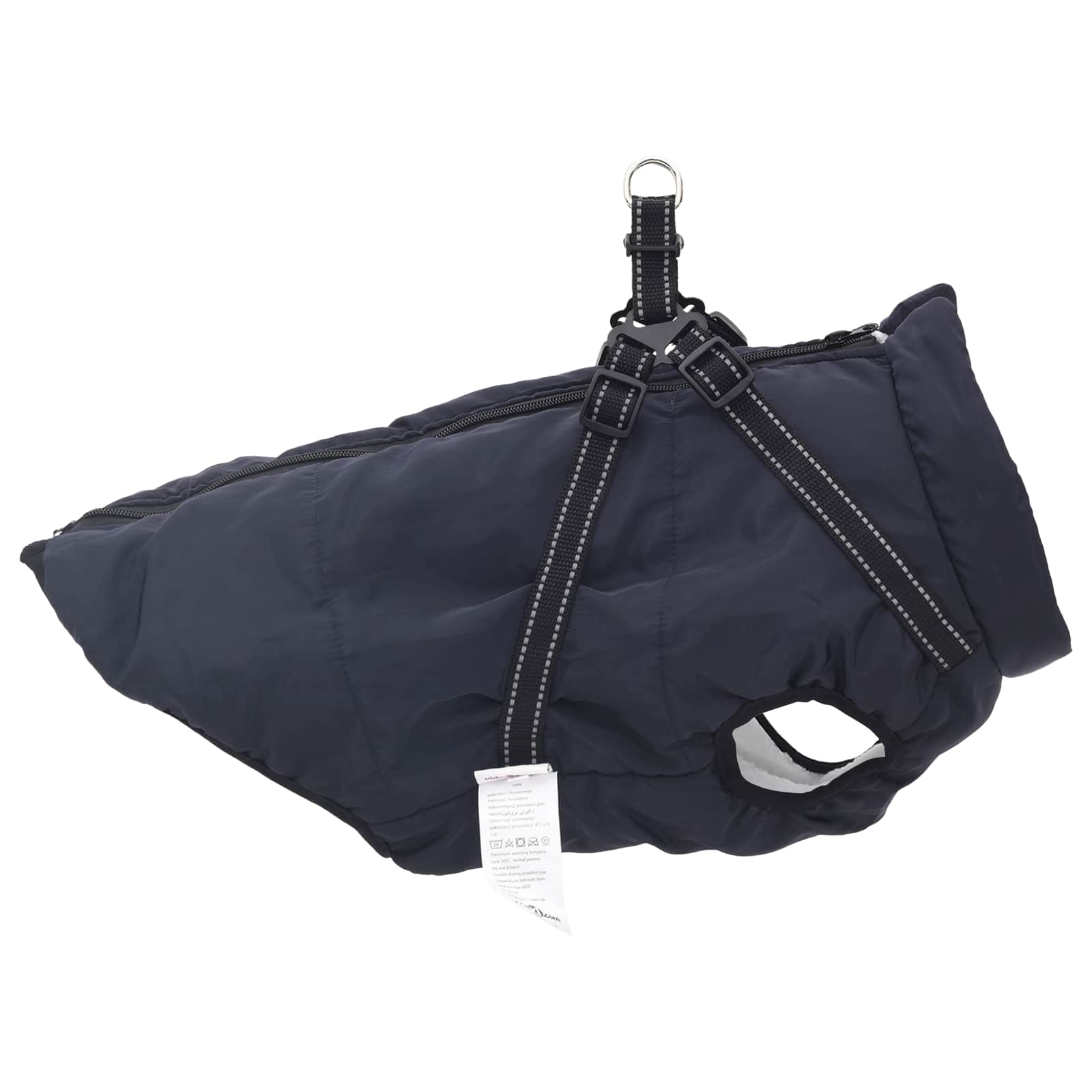 Cappotto per Cani Blu navy L52 Pile e Poliestere