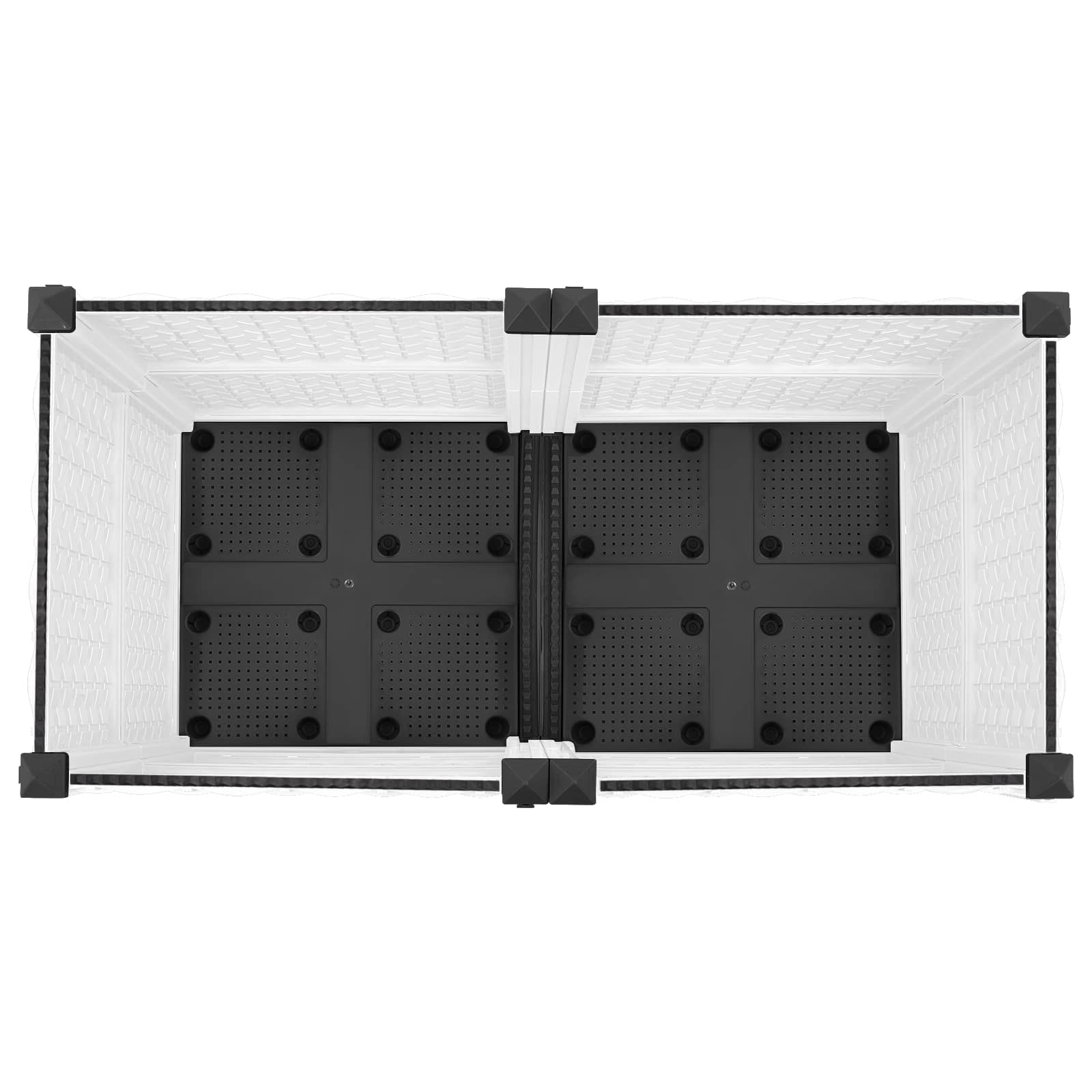 Vaso da Giardino con Ruote Bianco 80 x 40 x 48 cm PP
