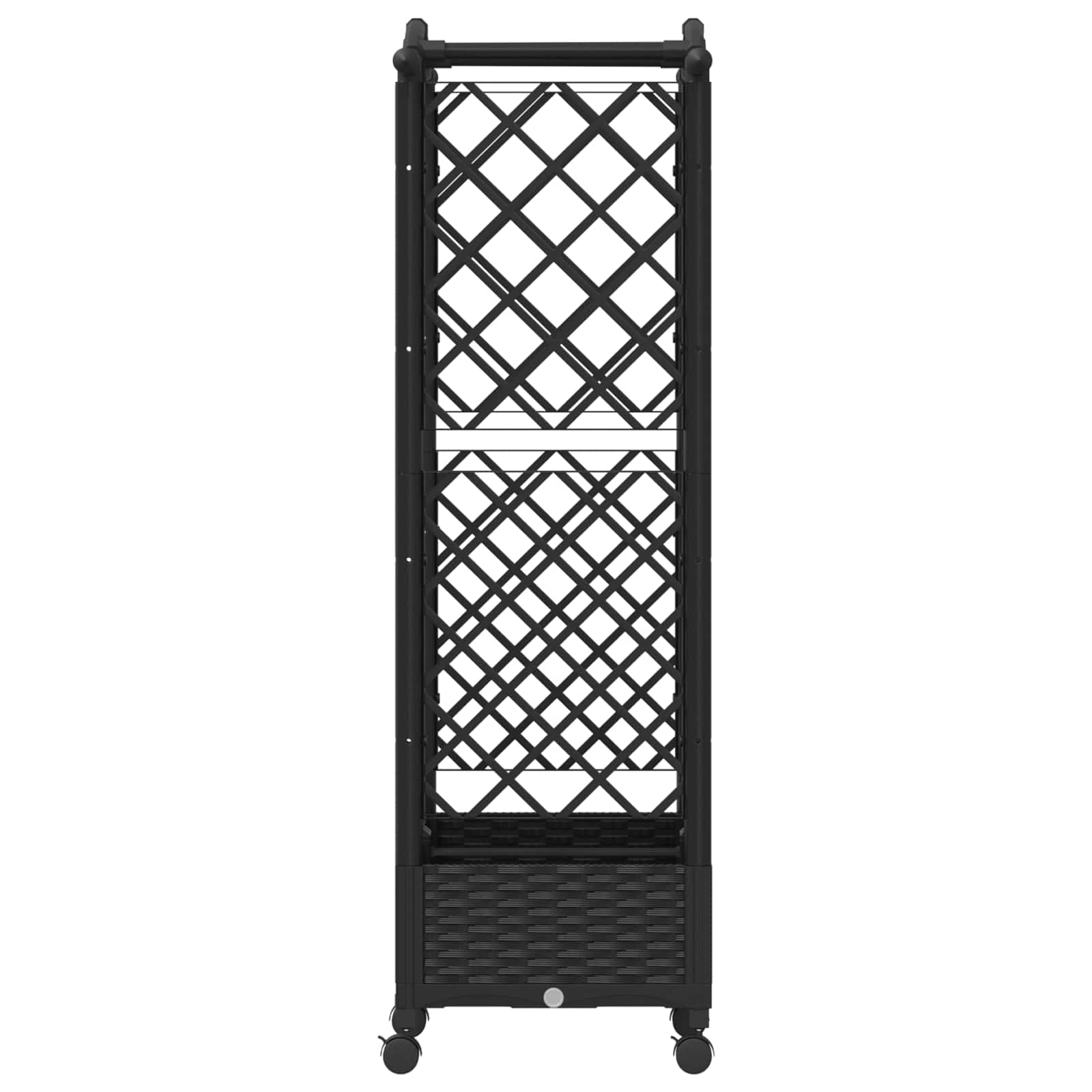 Letto Rialzato con Griglia e Tetto Nero 124 x 40 x 129 cm PP